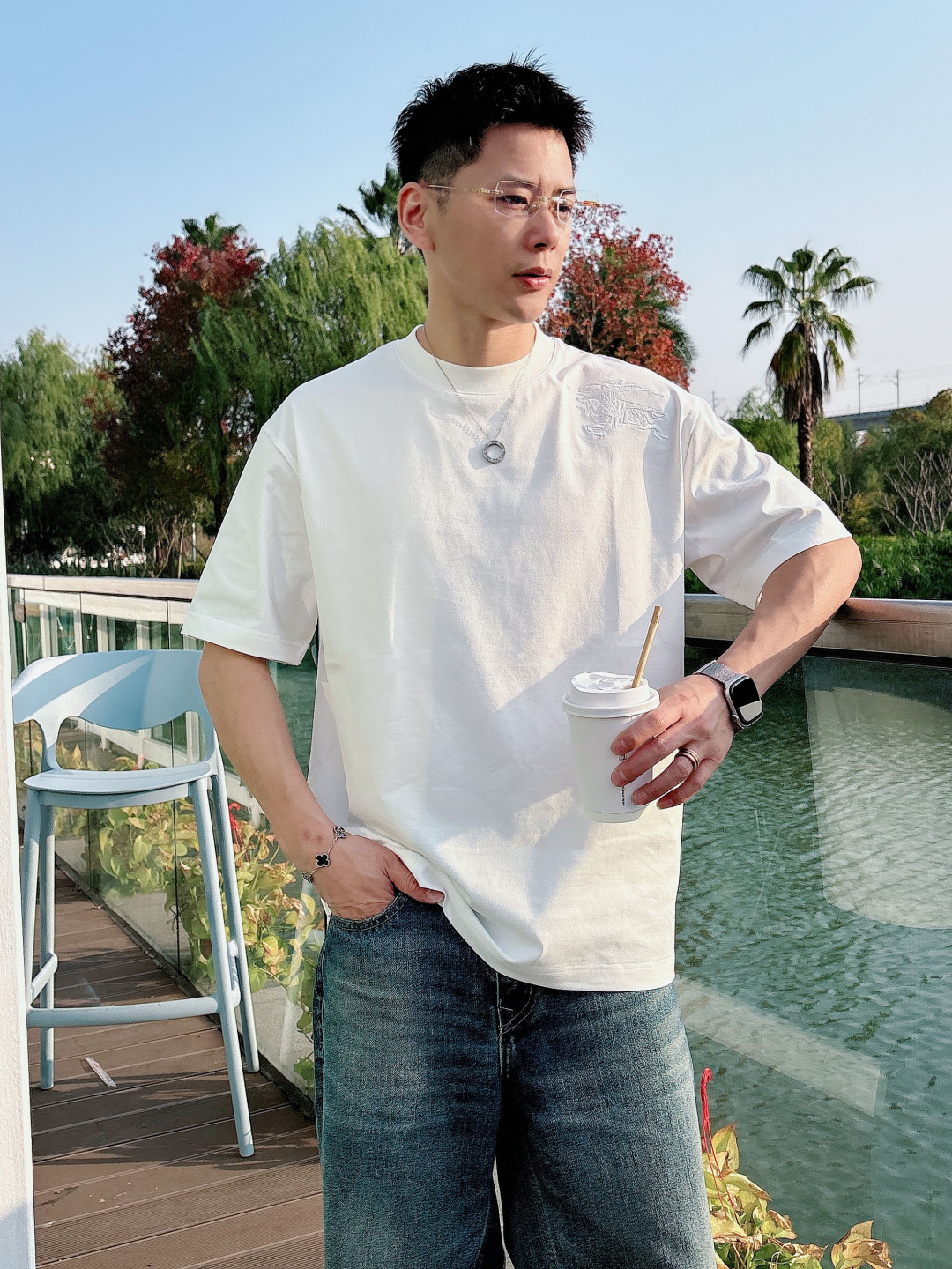 巴宝莉#BUR 2026春夏新款首发专柜最新款短袖圆领T恤 高端订制 设计前卫时尚！品牌logo重工艺设