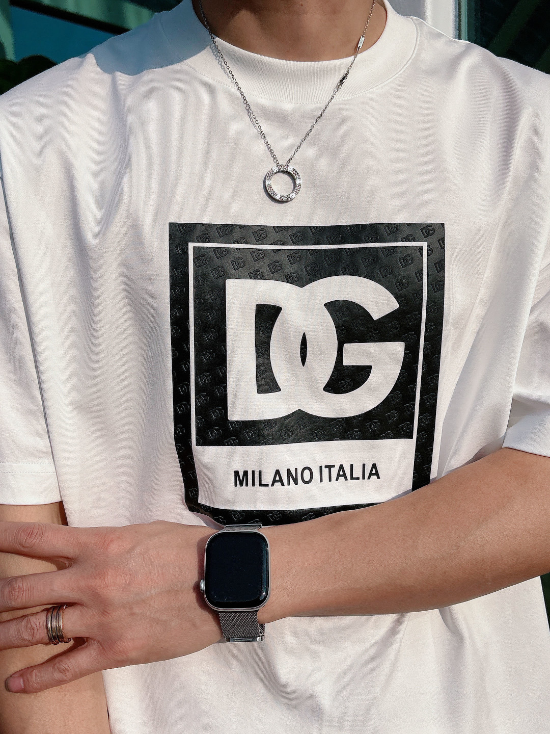 DG 2026春夏新款首发专柜最新款短袖圆领T恤 高端订制 设计前卫时尚！品牌logo重工艺设计 高端定