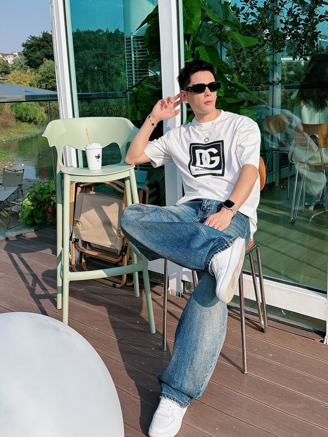 DG 2026春夏新款首发专柜最新款短袖圆领T恤 高端订制 设计前卫时尚！品牌logo重工艺设计 高端定