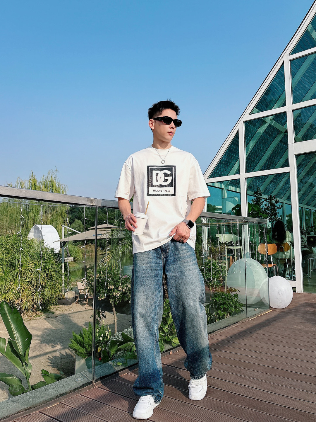 DG 2026春夏新款首发专柜最新款短袖圆领T恤 高端订制 设计前卫时尚！品牌logo重工艺设计 高端定