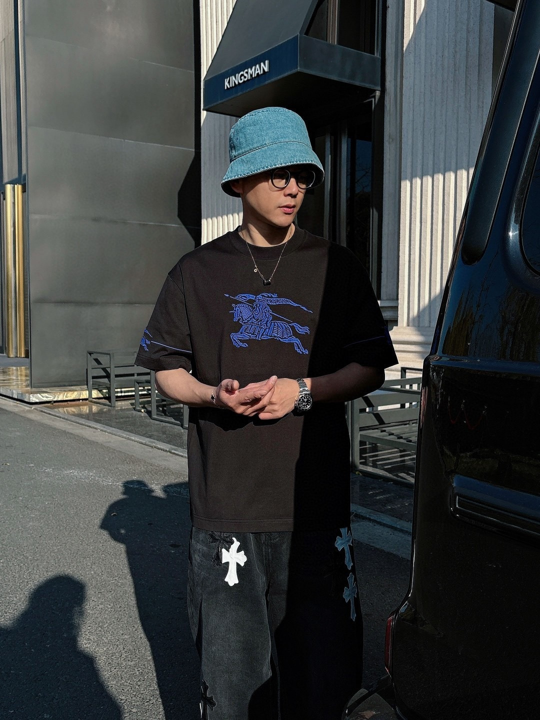 巴宝莉#Bur 2026春夏新款首发专柜最新款短袖圆领T恤 高端订制 设计前卫时尚！品牌logo重工艺设