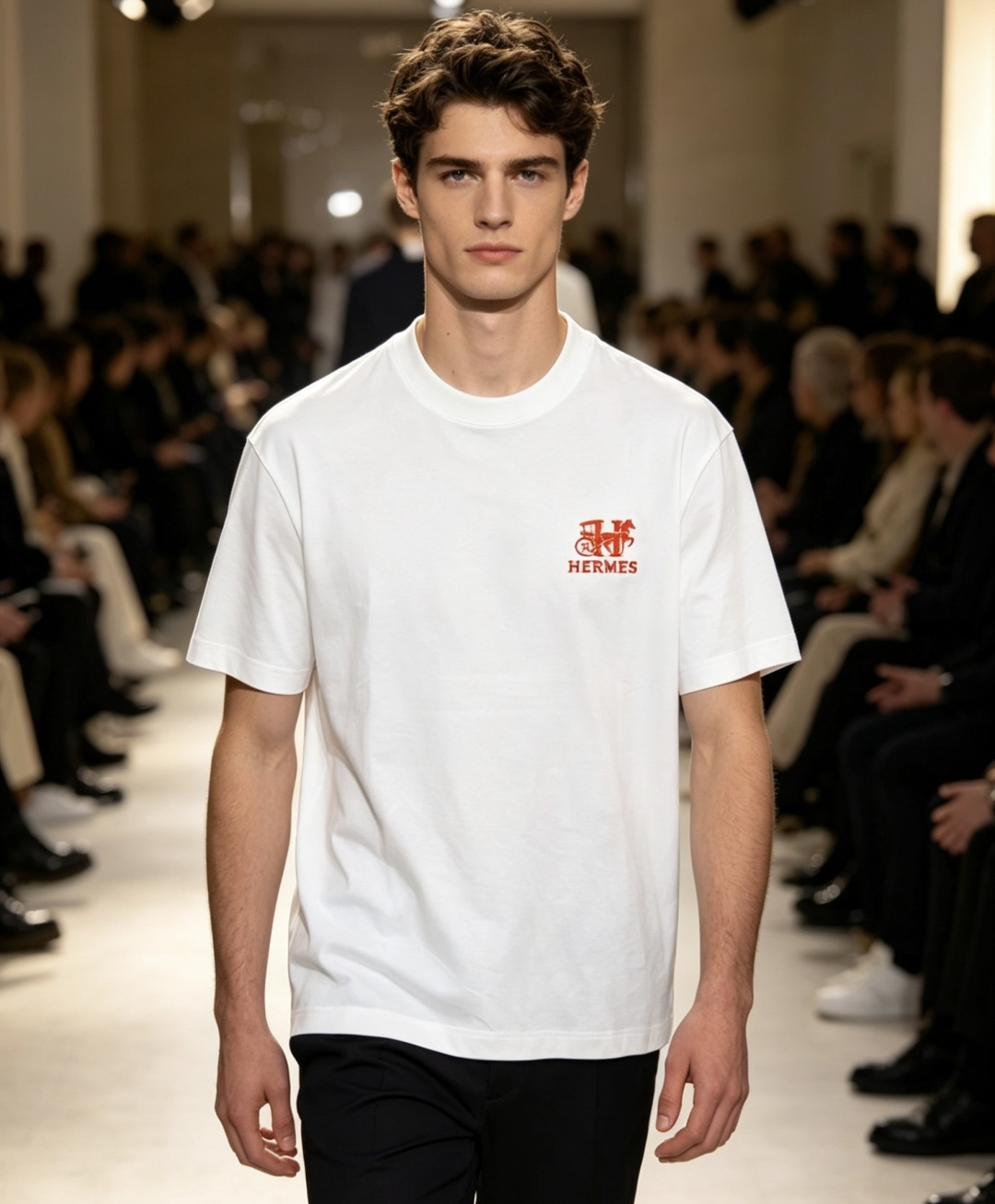 NO:866680,Hermès 2026 spring and summer new style debut counter, the latest short-sleeved round neck T-shirt, high-end customization, avant-garde and fashionable design!  Brand logo emphasizes craftsmanship design. High-end customized 100% cotton top-grade mercerized fabric. Soft to the touch. Comfortable to wear. Exquisite stitching at the counter level. Fine workmanship. The upper body effect is incomparably handsome!  A must-have item for a stylish man!  Color Black White Size M-3XL, hermes, T-shirt, tees, t-shirt,19860909爱马仕 2026春夏新款首发专柜最新款短袖圆领T恤 高端订制 设计前卫时尚！品牌logo重工艺设计 高端定制百分百棉顶级丝光面料.手感柔软.穿着舒适.专柜级别精致车线.做工精细.上身效果无敌帅气！型男必备单品！ 颜色黑色 白色 码数M-3XL,,hermes,T-shirt,tees，t-shirt,,Men's clothing