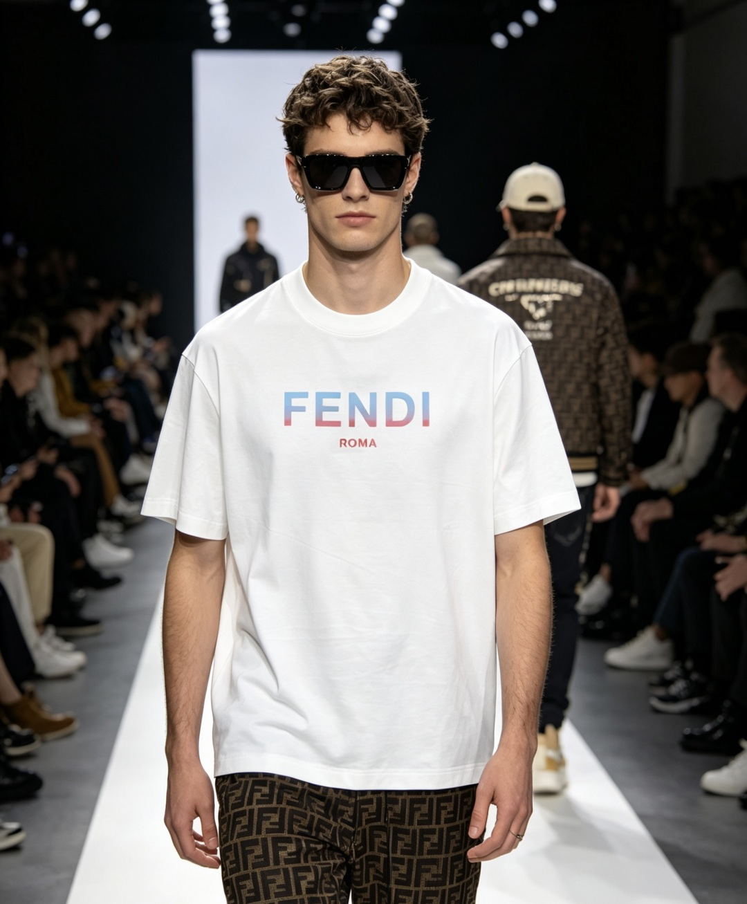 NO:866588,Fendi's 2026 spring and summer new style debut counter, the latest short-sleeved round neck T-shirt, high-end customization, avant-garde and fashionable design!  Brand logo emphasizes craftsmanship design. High-end customized 100% cotton top-grade mercerized fabric. Soft to the touch. Comfortable to wear. Exquisite stitching at the counter level. Fine workmanship. The upper body effect is incomparably handsome!  A must-have item for a stylish man!  Color Black White Size M-3XL,,fendi,T-shirt,tees,t-shirt,19860909芬迪 2026春夏新款首发专柜最新款短袖圆领T恤 高端订制 设计前卫时尚！品牌logo重工艺设计 高端定制百分百棉顶级丝光面料.手感柔软.穿着舒适.专柜级别精致车线.做工精细.上身效果无敌帅气！型男必备单品！ 颜色黑色 白色 码数M-3XL,,fendi,T-shirt,tees，t-shirt,,Men's clothing