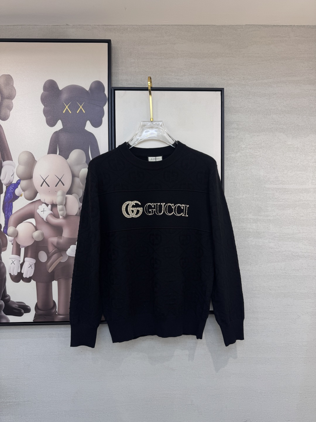 Gucci Black Logo Crew Neck Sweater