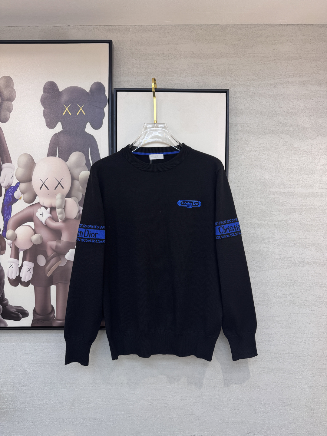 Dior Navy Sleeve Stripe Sweater