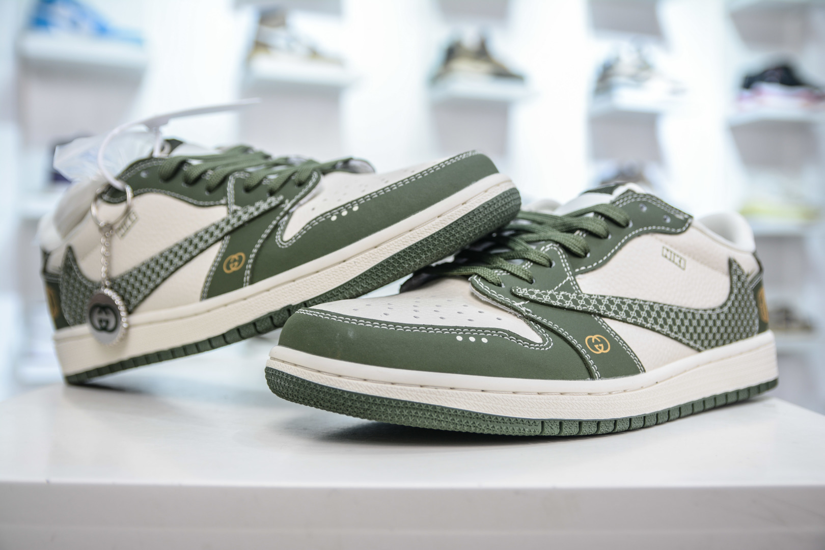 270  TS x Air Jordan x GUCCI AJ1 Low 倒钩低帮古驰联名-复古绿 LD2025-002