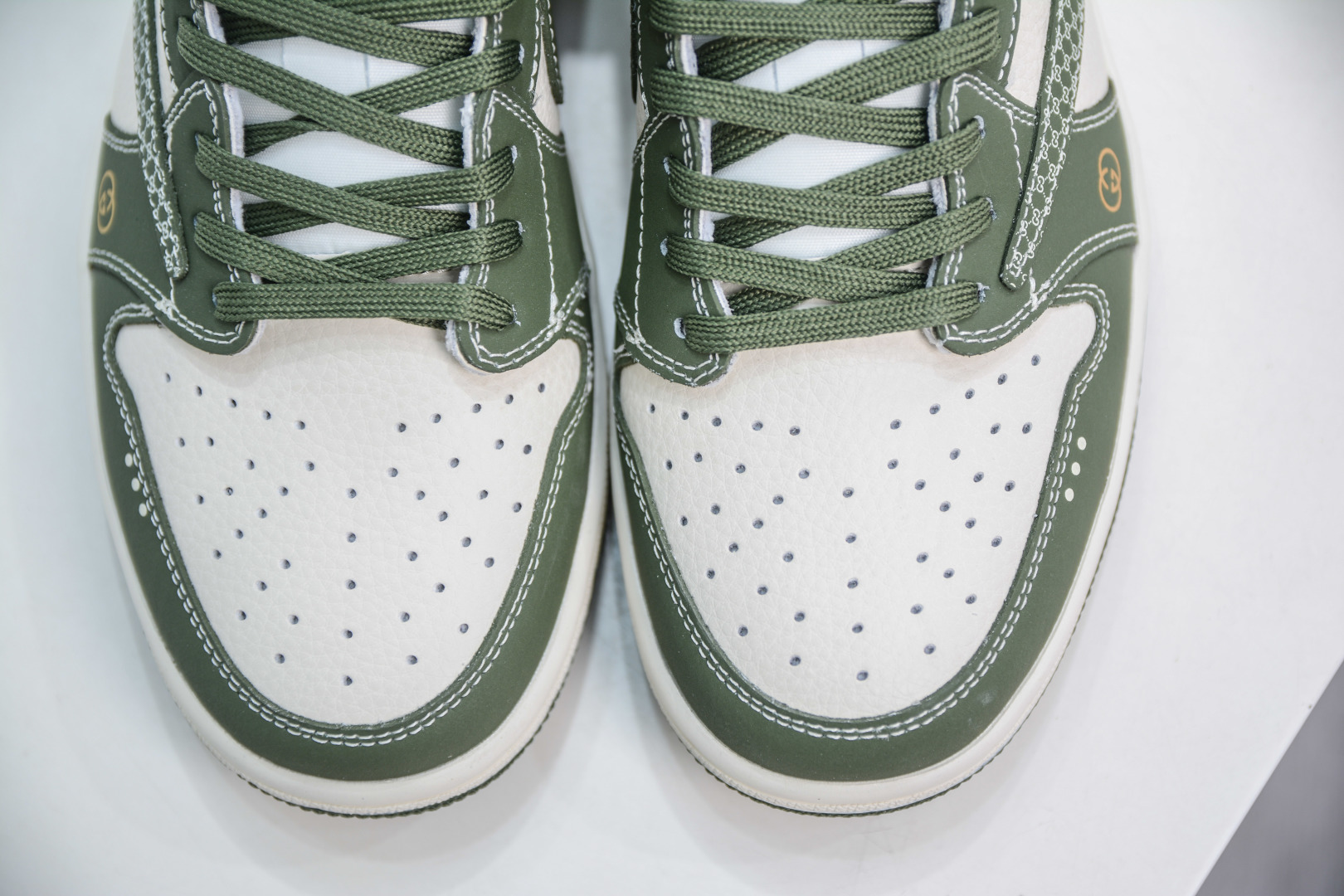 270  TS x Air Jordan x GUCCI AJ1 Low 倒钩低帮古驰联名-复古绿 LD2025-002