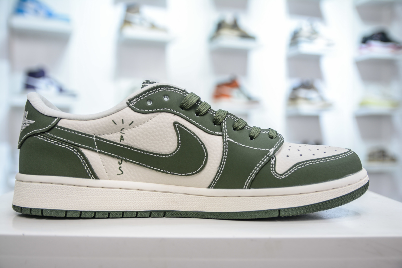 270  TS x Air Jordan x GUCCI AJ1 Low 倒钩低帮古驰联名-复古绿 LD2025-002