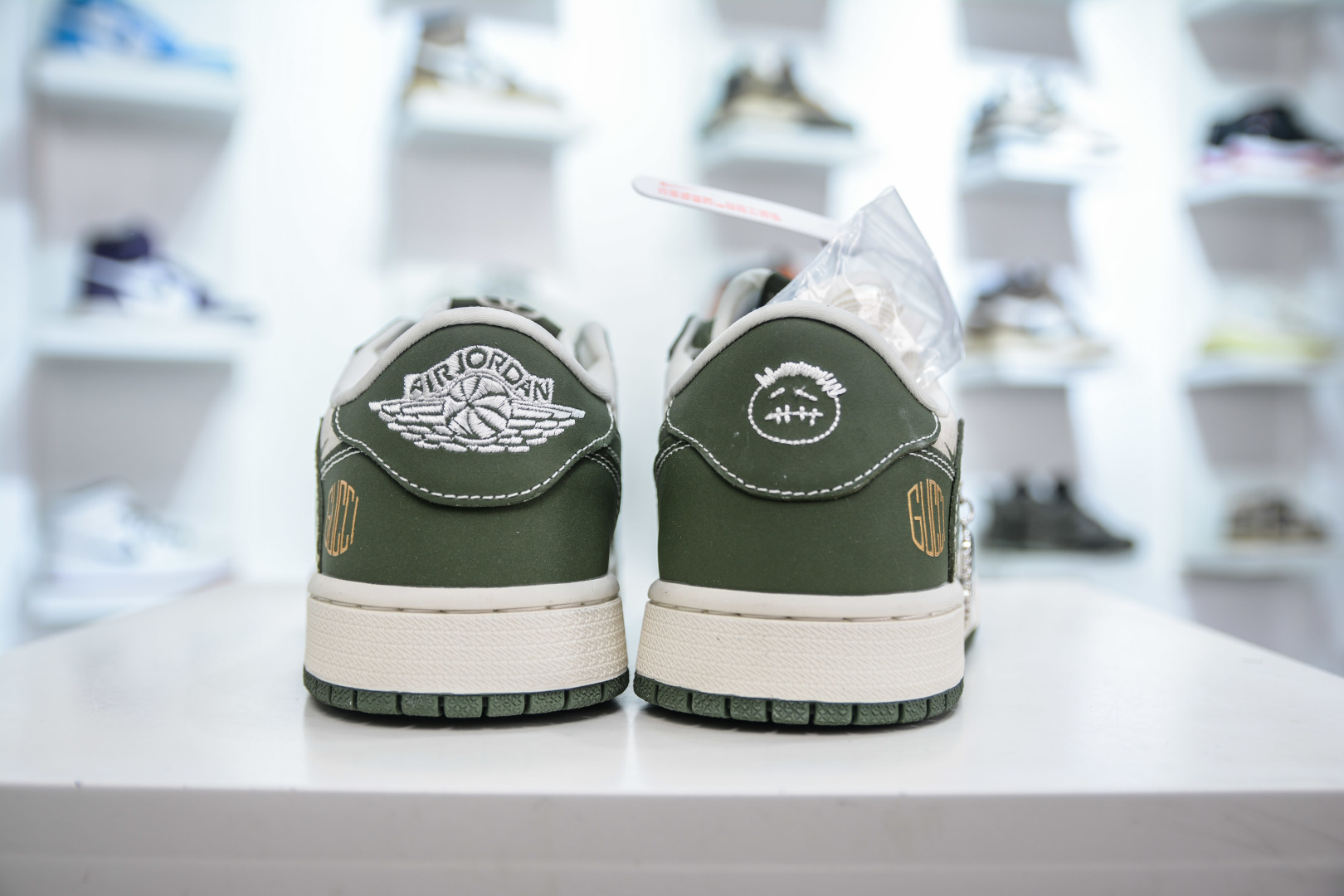 270  TS x Air Jordan x GUCCI AJ1 Low 倒钩低帮古驰联名-复古绿 LD2025-002