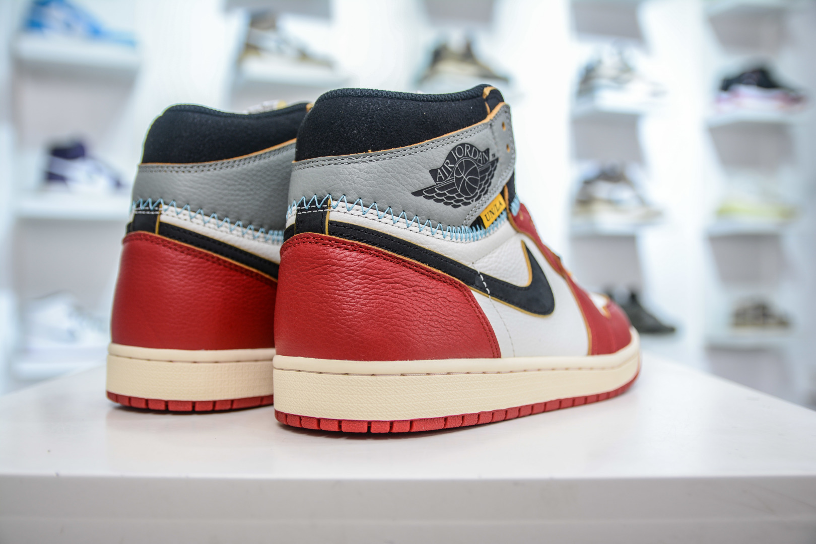 450  FK纯原 Union x Air Jordan AJ1 Retro High NRG 联名四色拼接灰白红  HV8563-600