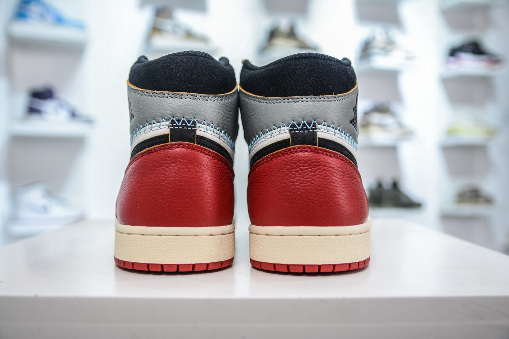 450  FK纯原 Union x Air Jordan AJ1 Retro High NRG 联名四色拼接灰白红  HV8563-600