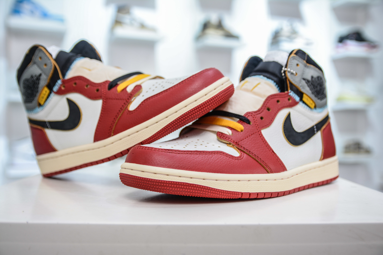 450  FK纯原 Union x Air Jordan AJ1 Retro High NRG 联名四色拼接灰白红  HV8563-600