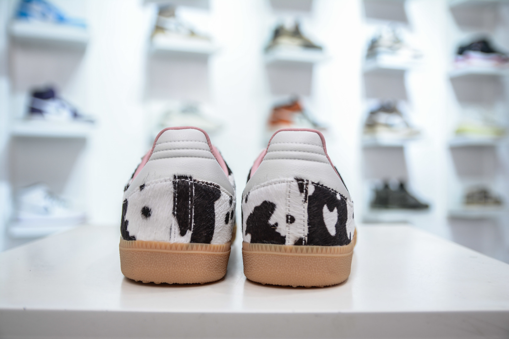 180 优势主推好价 adidas original Samba Cow Print 灰白棕  JR1256