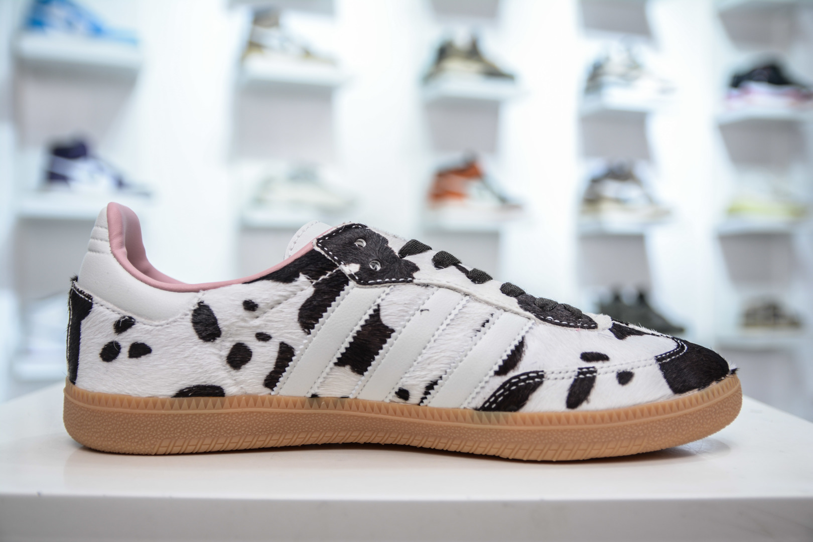 180 优势主推好价 adidas original Samba Cow Print 灰白棕  JR1256