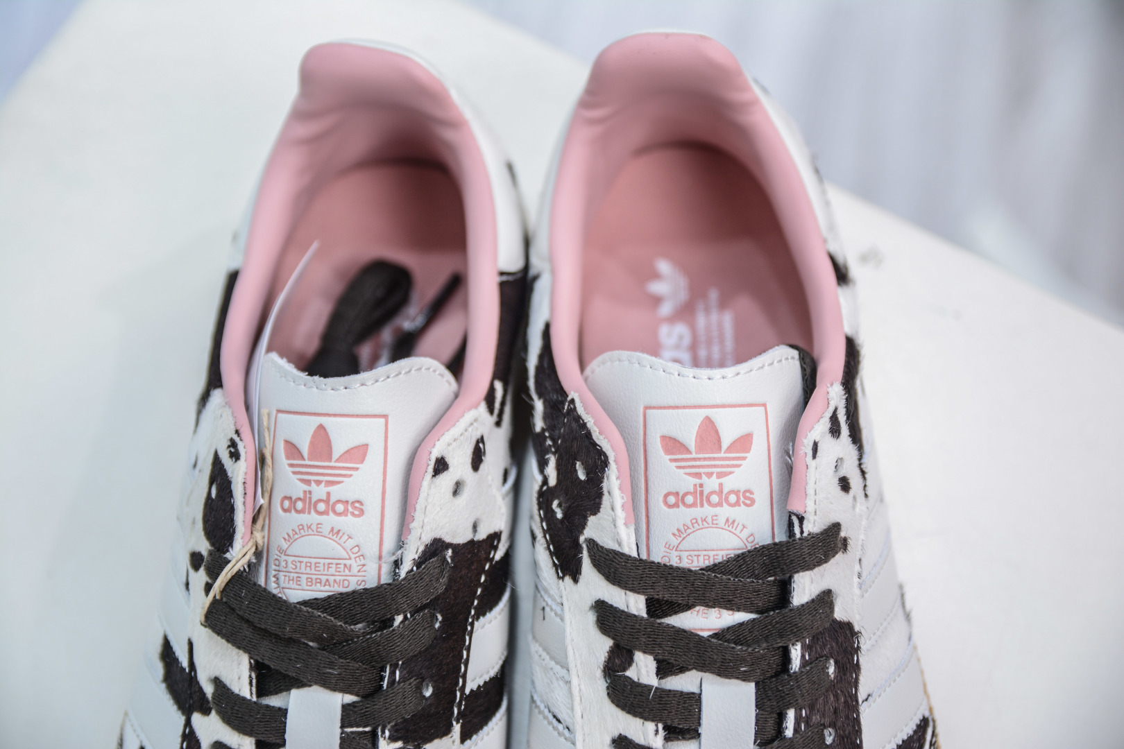180 优势主推好价 adidas original Samba Cow Print 灰白棕  JR1256