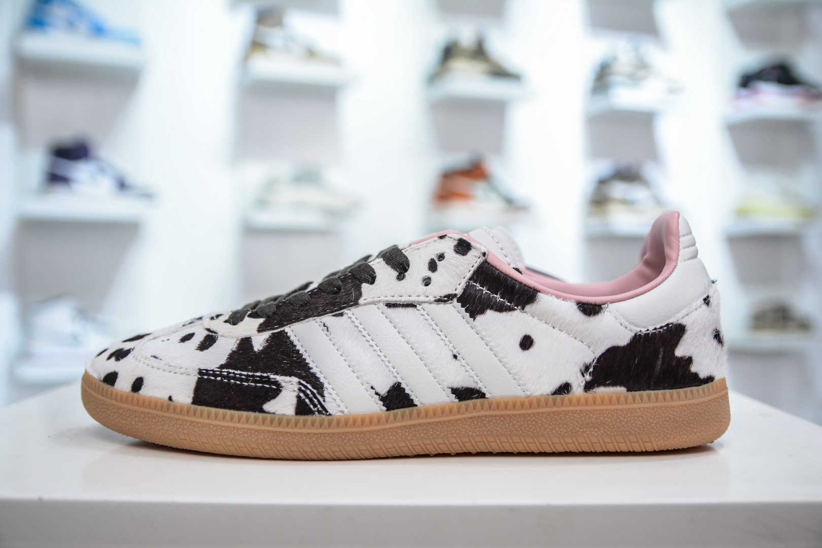 180 优势主推好价 adidas original Samba Cow Print 灰白棕  JR1256