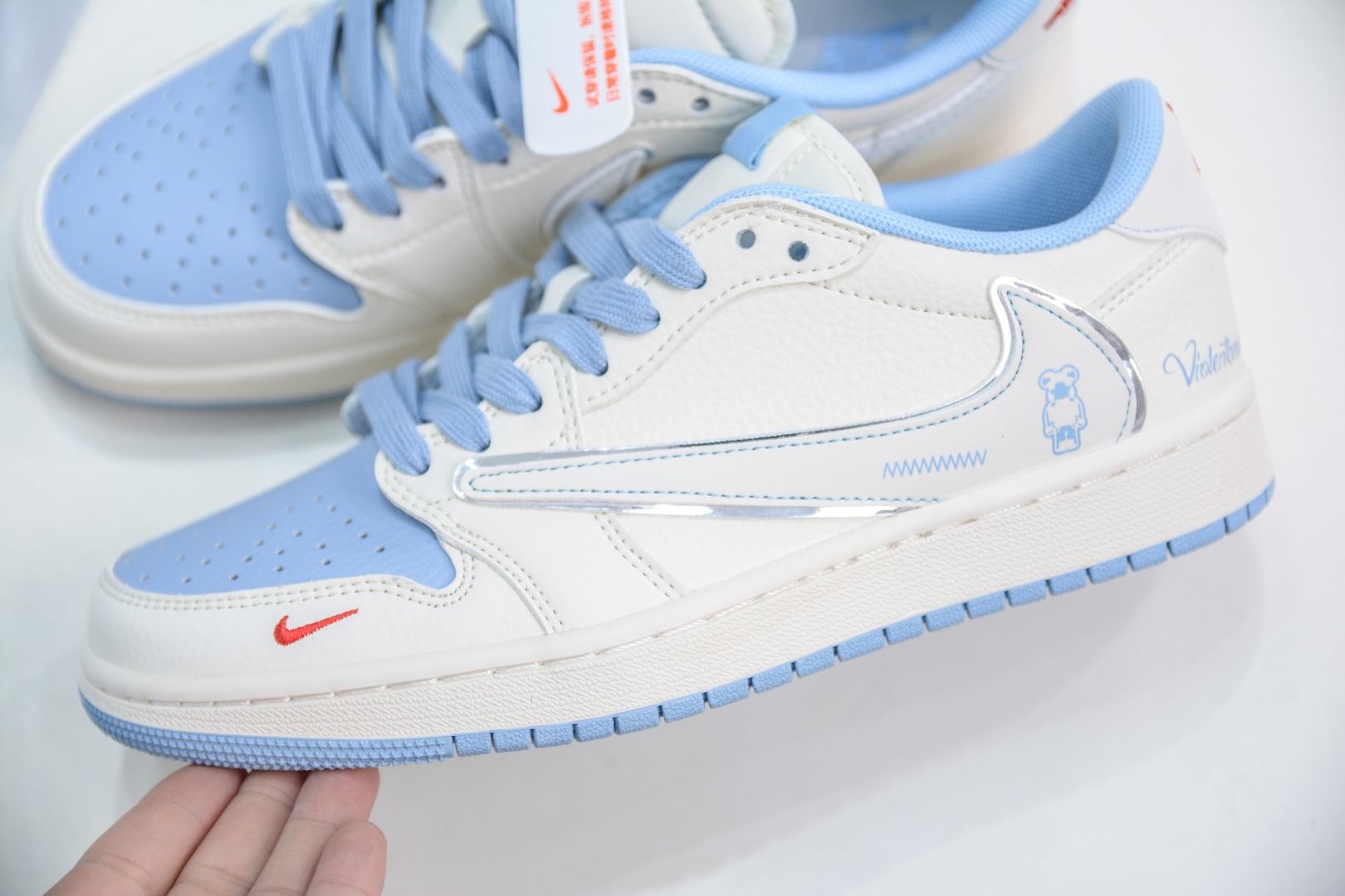 270  TS x Air Jordan 1 Retro Low x 暴力熊联名-卡通米蓝   XS7089-528