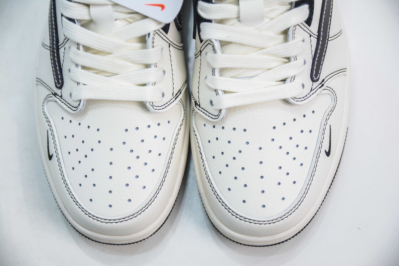 270   TS x Air Jordan 1 Retro Low x The North Face 北面联名- 白黑线紫勾  XS6089-500