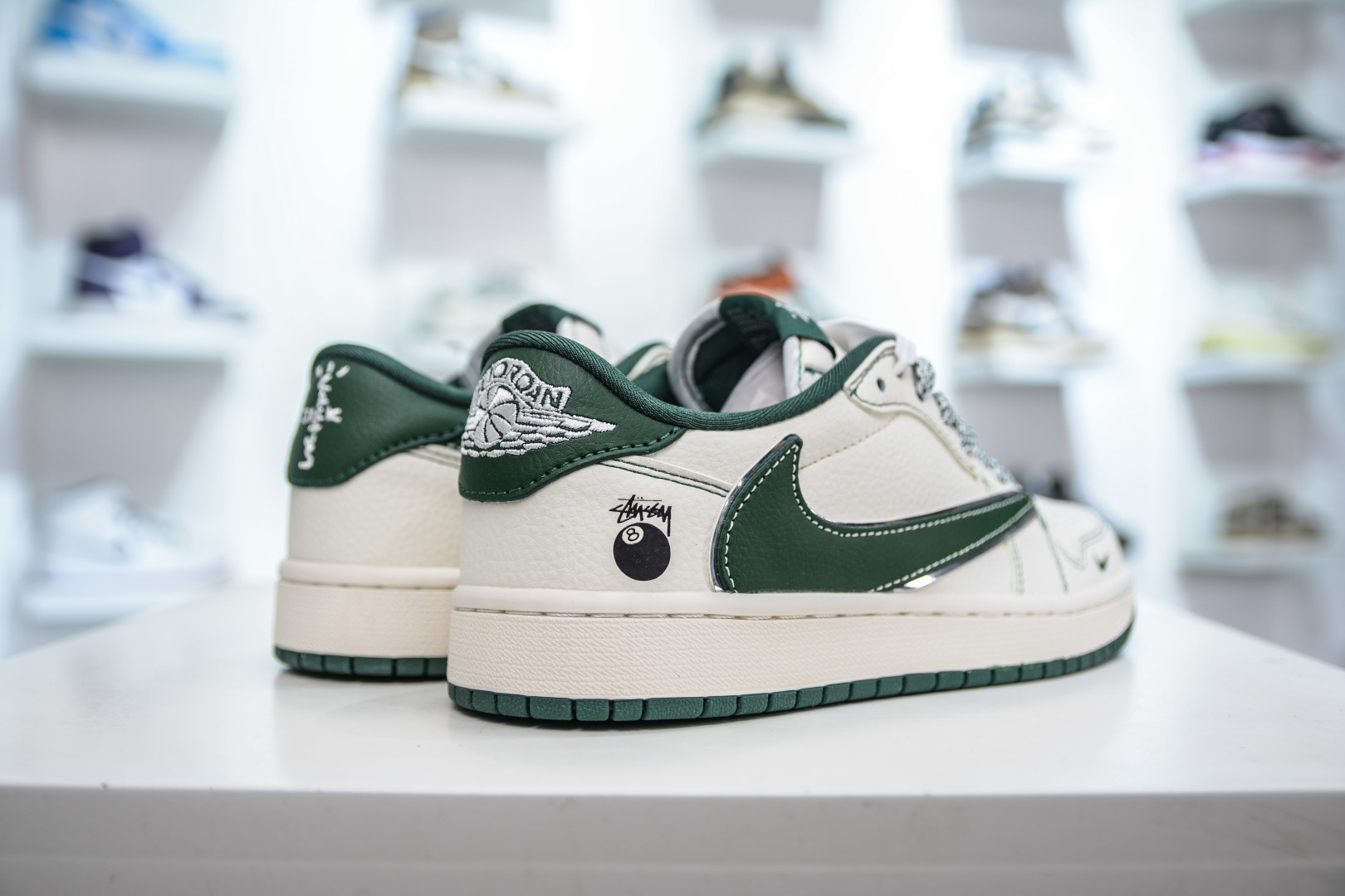 270  TS x Air Jordan 1 Retro Low x Stussy  斯图西联名-白绿 ZH2598-243