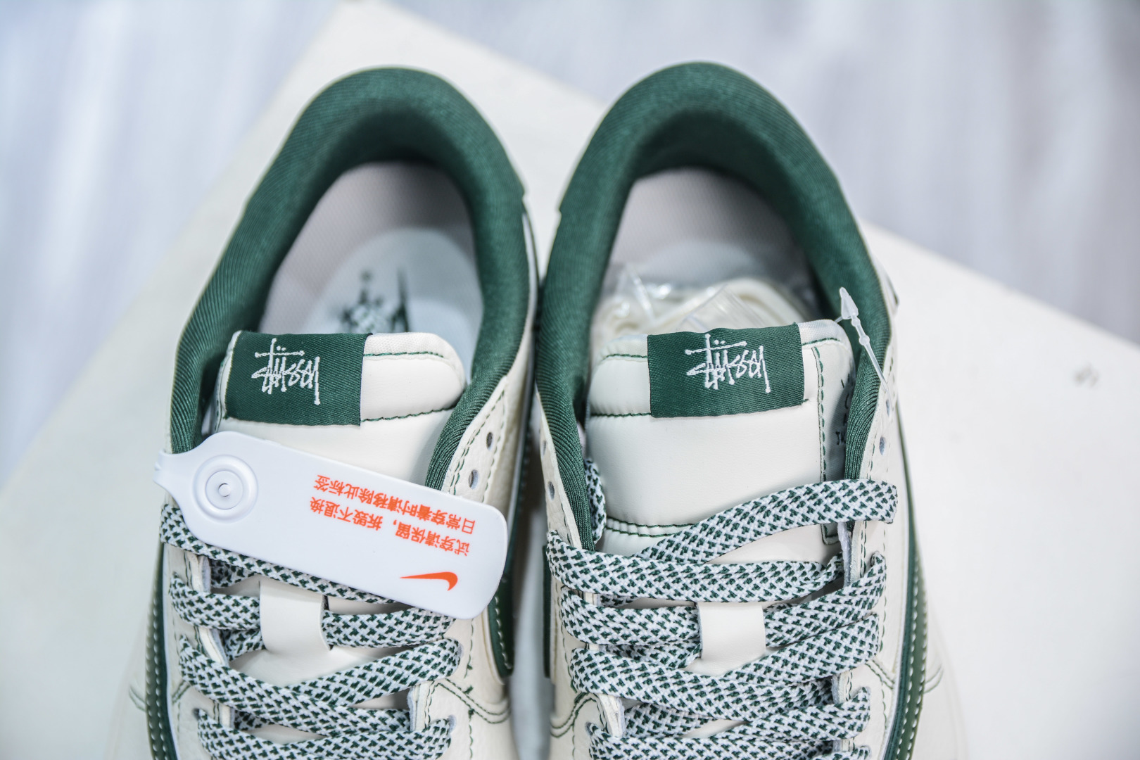 270  TS x Air Jordan 1 Retro Low x Stussy  斯图西联名-白绿 ZH2598-243