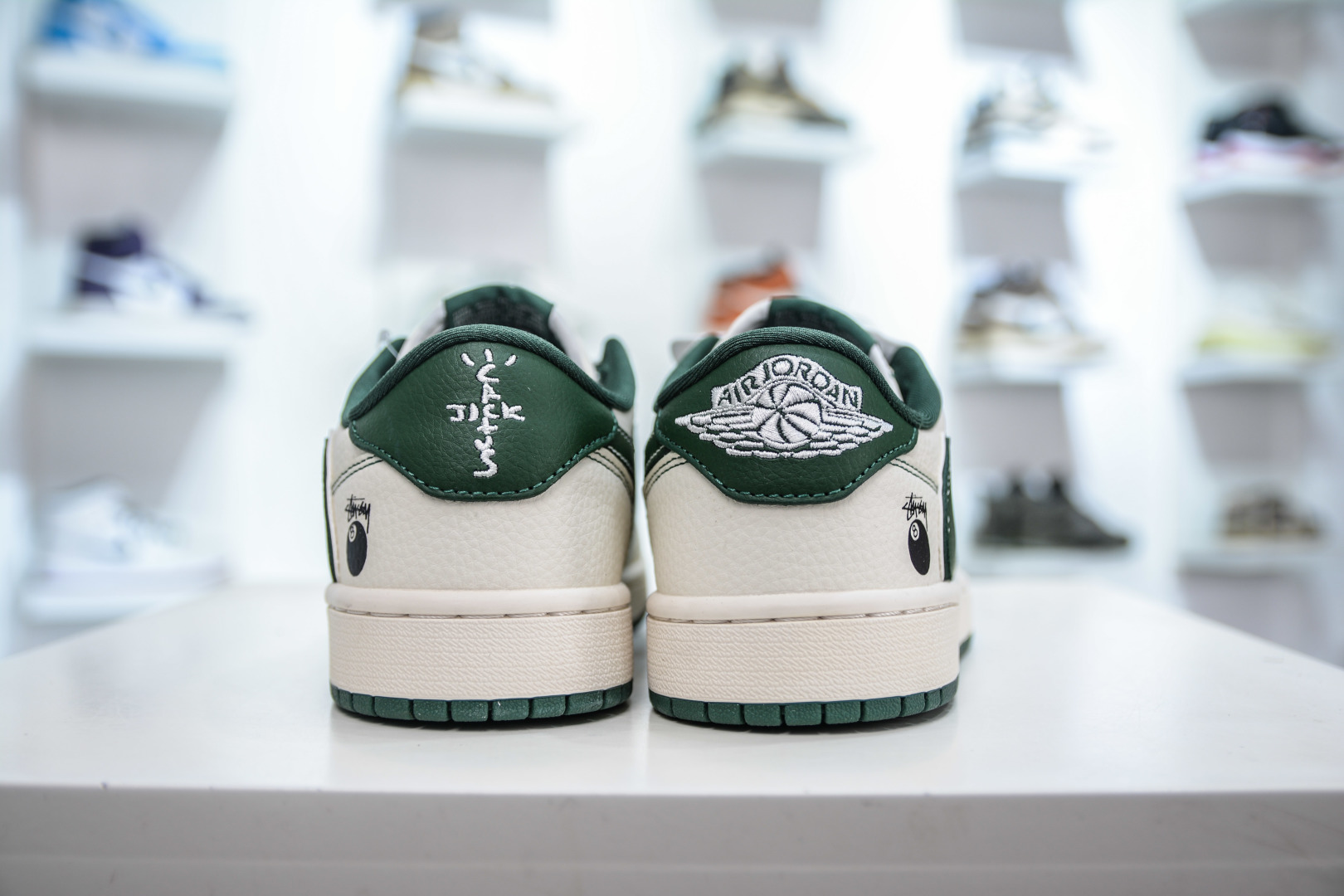 270  TS x Air Jordan 1 Retro Low x Stussy  斯图西联名-白绿 ZH2598-243