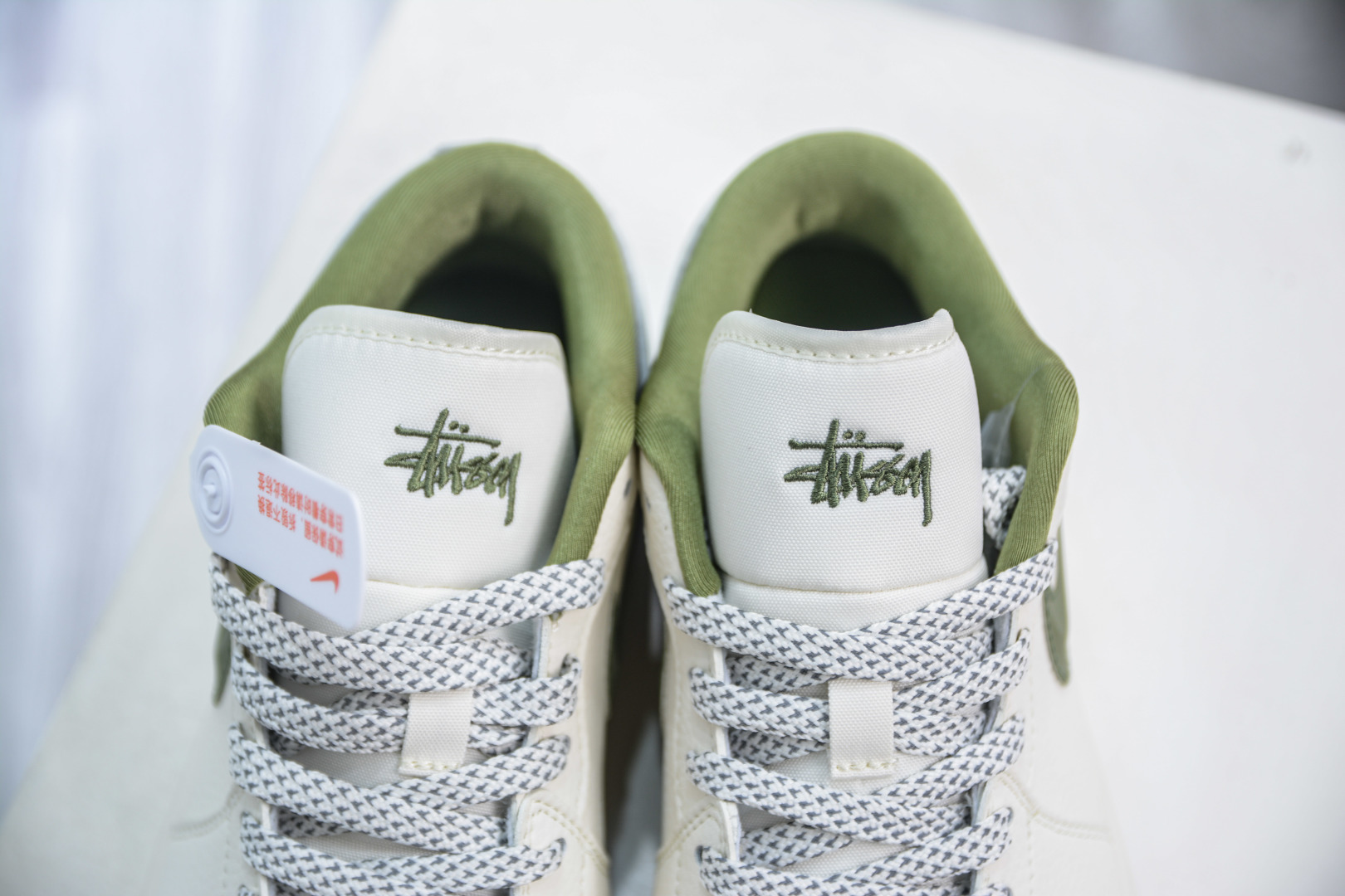 270 Air Jordan 1 Retro Low x Stussy 斯图西联名-米灰绿立体勾 XS6086-558
