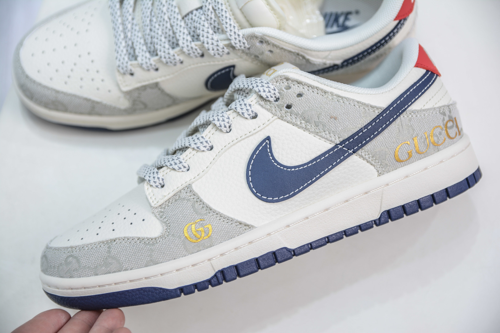 280 Nike SB Dunk Low x GUCCI 古驰联名-织布蓝勾 FC1688-225