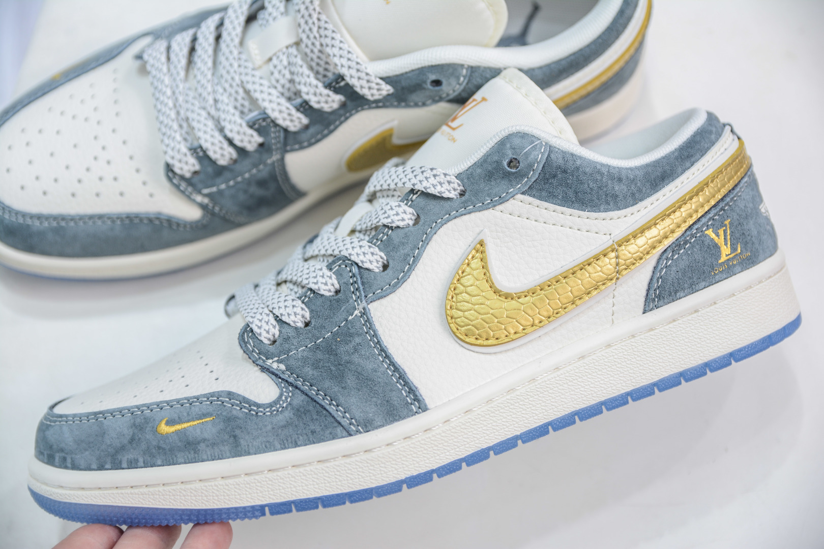 270 Air Jordan AJ1 Low X Louis Vuitton LV联名-白灰金勾蛇鳞 XX3168-167