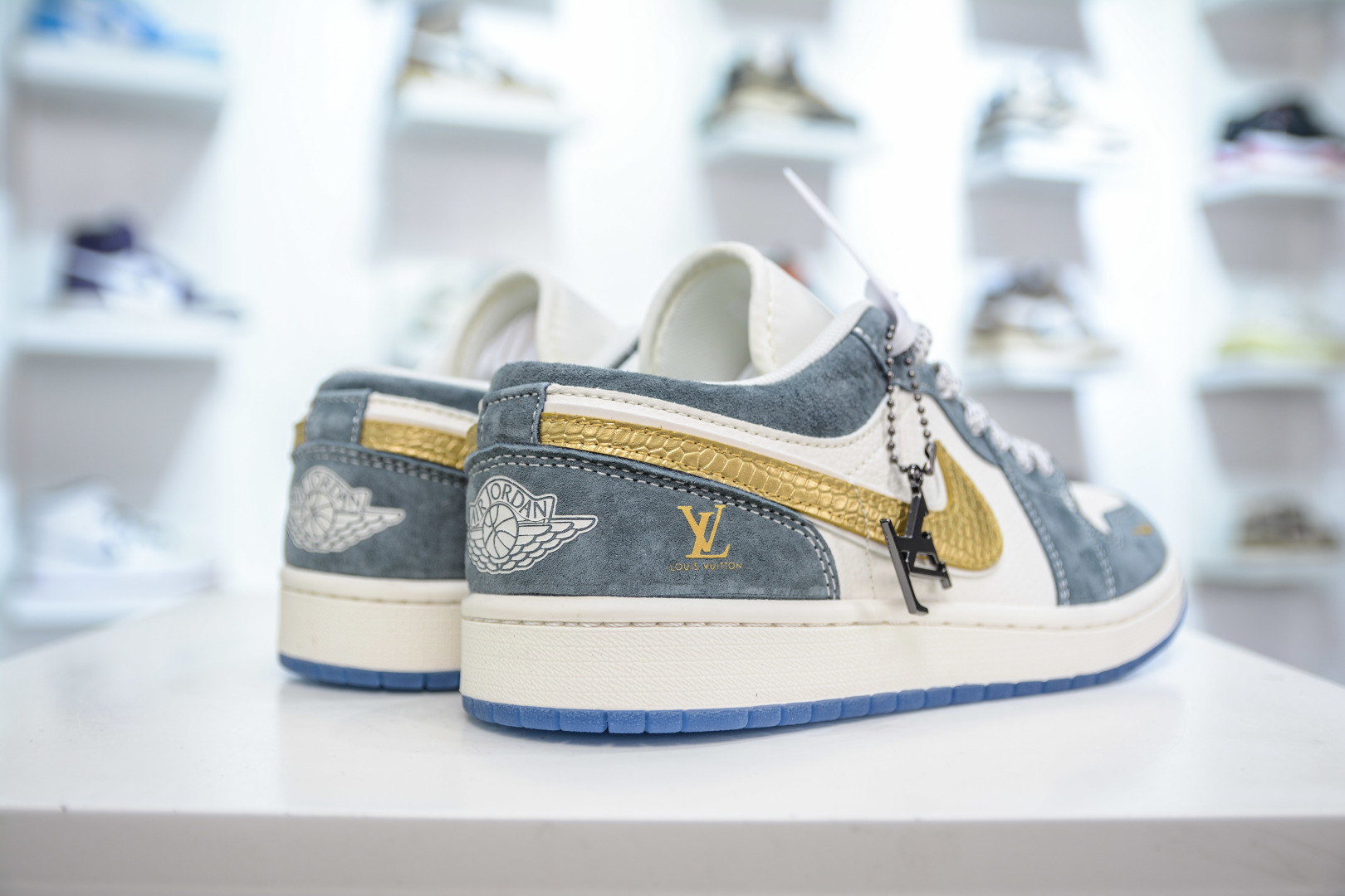 270 Air Jordan AJ1 Low X Louis Vuitton LV联名-白灰金勾蛇鳞 XX3168-167