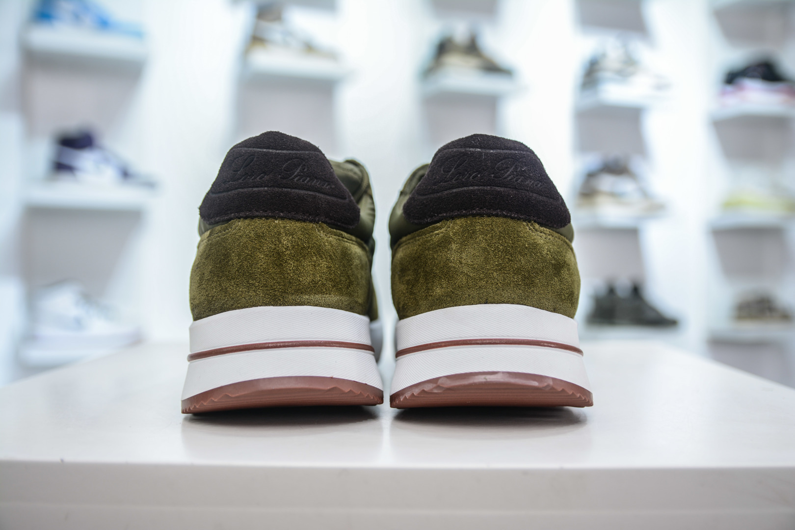 Loro Piana Men's Olive Green Leather Sneakers - Casual Comfort & Style 2 cmp i1746735052292 520 0 1