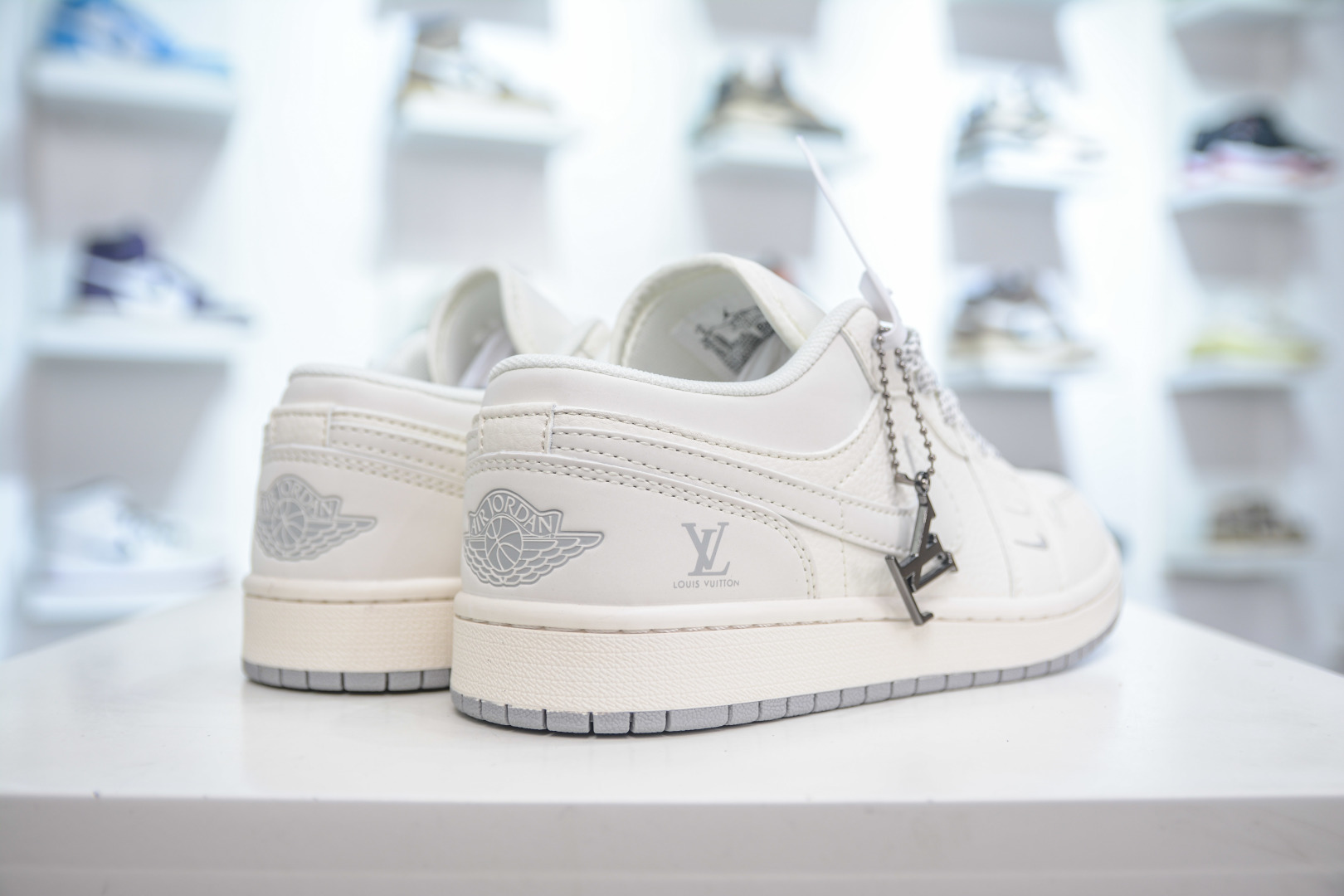 Air Jordan 1 Low x Louis Vuitton Custom - Beige Leather Sneakers 6 cmp i1746903059772 4251 0 5