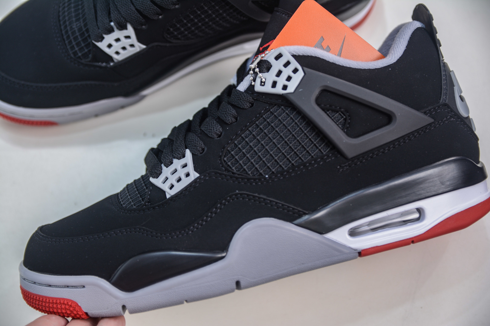 Air Jordan 4 Retro 'Bred' (Black/Cement Grey/Fire Red) Authentic Shoes 7 cmp i1746904167450 2896 0 6