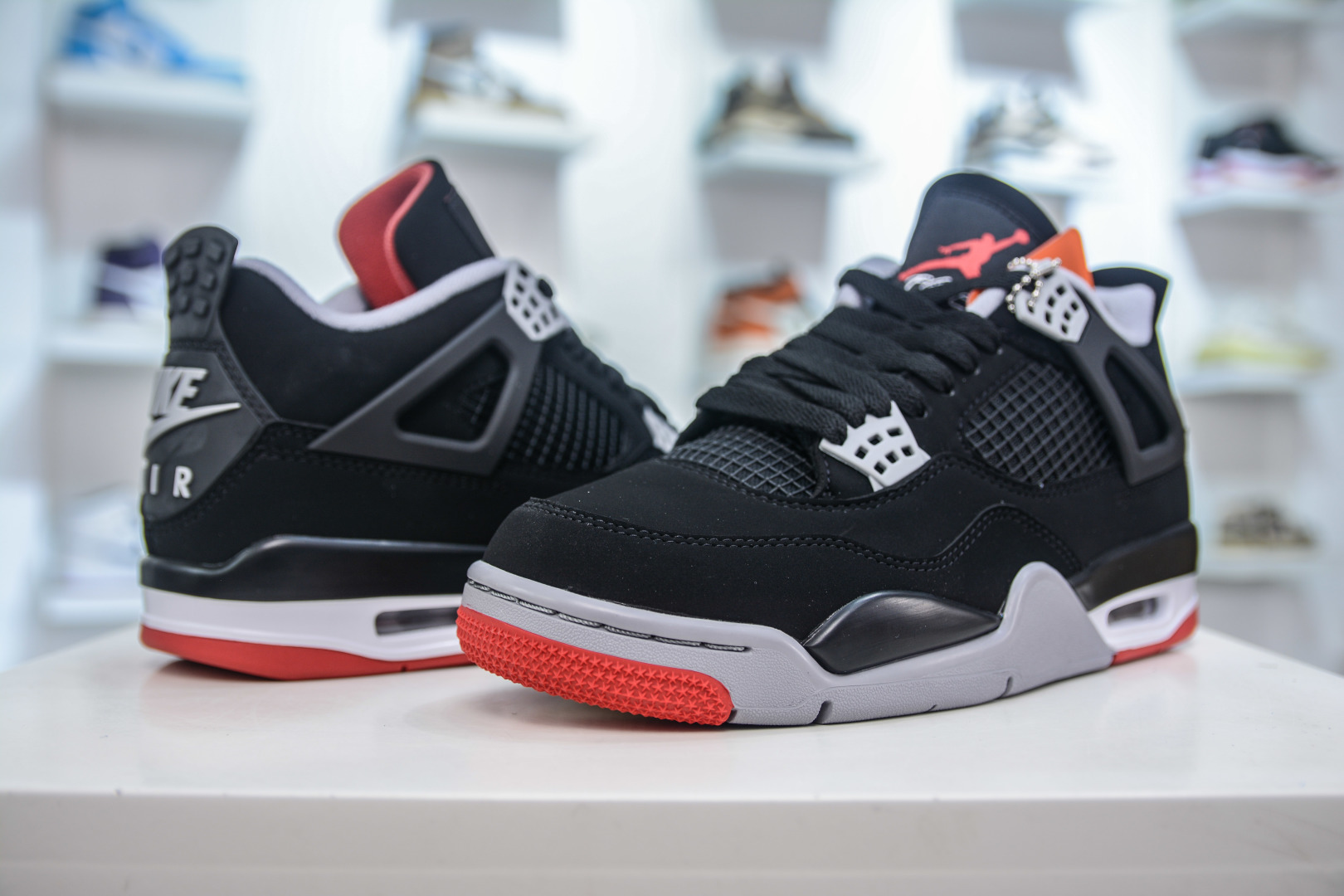 Air Jordan 4 Retro 'Bred' (Black/Cement Grey/Fire Red) Authentic Shoes 4 cmp i1746904167450 8067 0 3