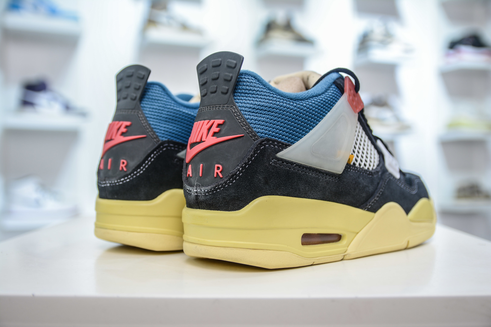 450 OG纯原 Union LA X Air Jordan AJ4 Off Noir Un联名黑蓝 DC9533-001