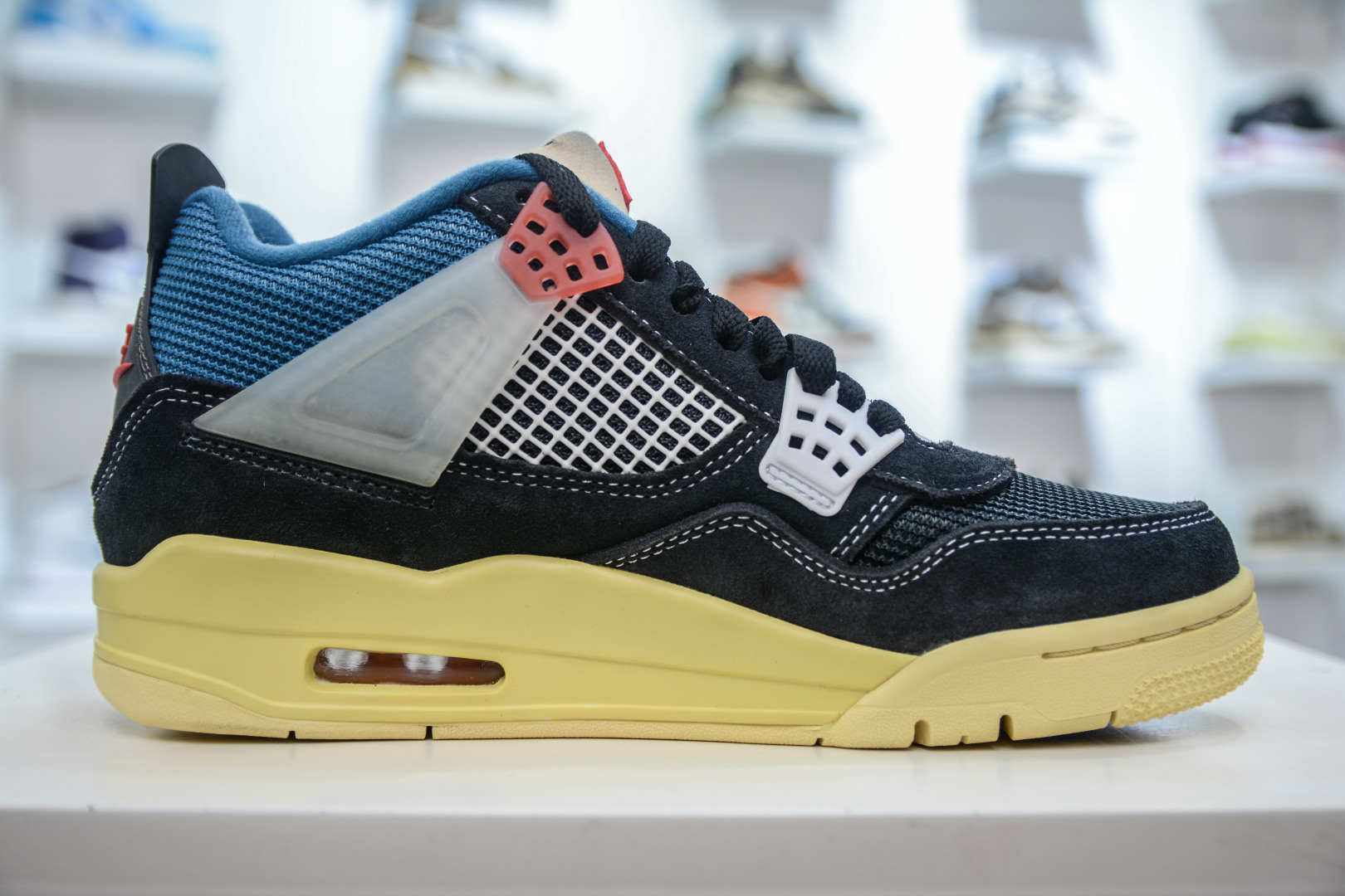 450 OG纯原 Union LA X Air Jordan AJ4 Off Noir Un联名黑蓝 DC9533-001
