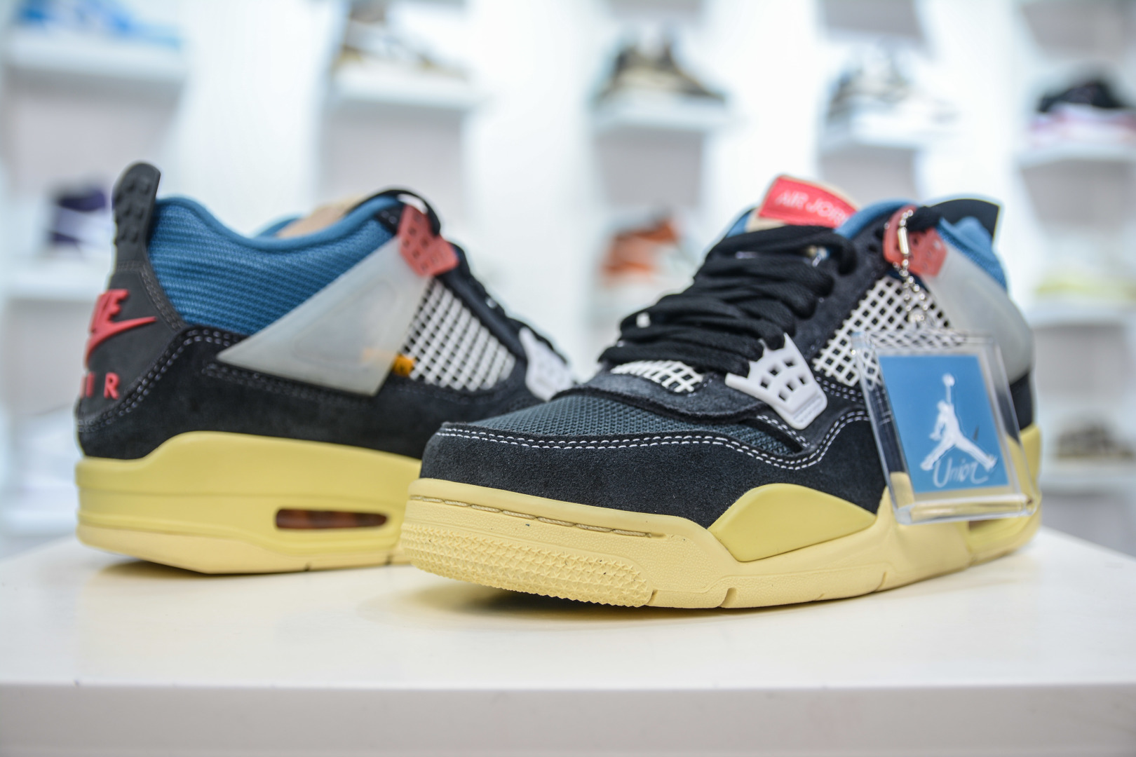 450 OG纯原 Union LA X Air Jordan AJ4 Off Noir Un联名黑蓝 DC9533-001