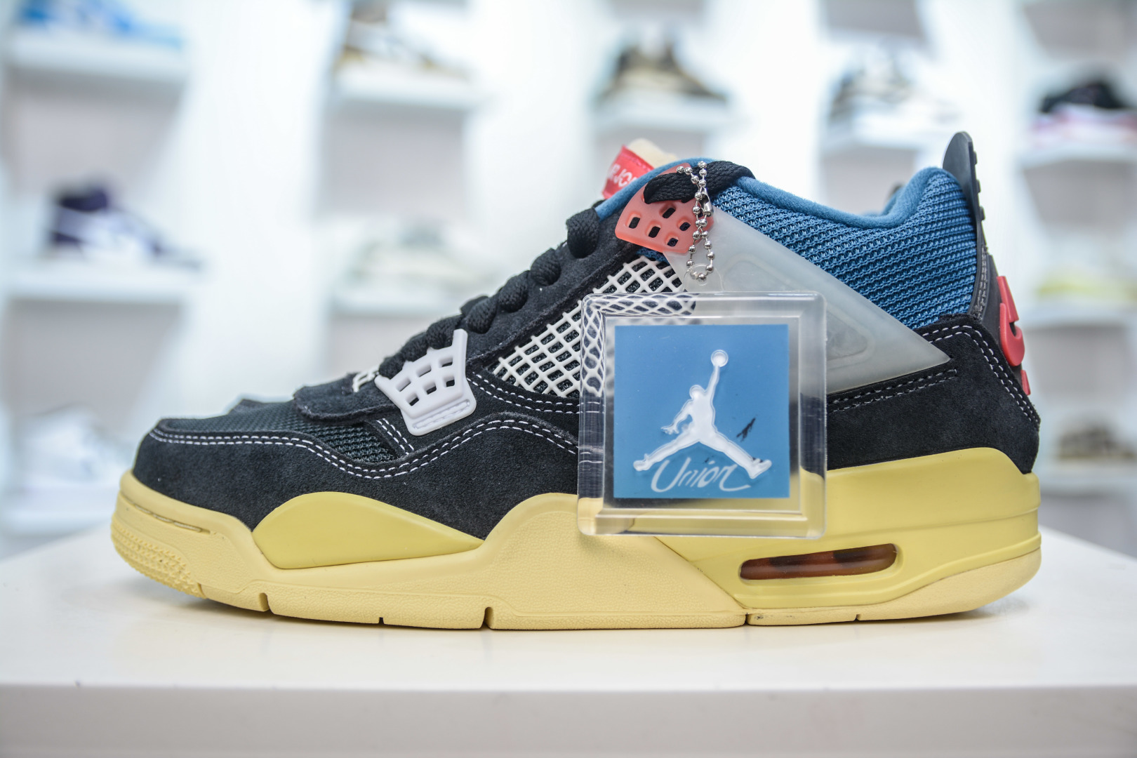450 OG纯原 Union LA X Air Jordan AJ4 Off Noir Un联名黑蓝 DC9533-001