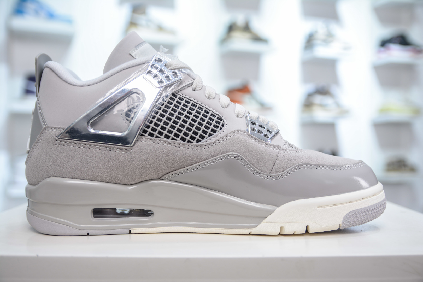 450 OG纯原 Air Jordan 4 ”Light Iron Ore” ”Frozen Moments” 电镀银 AQ9129-001