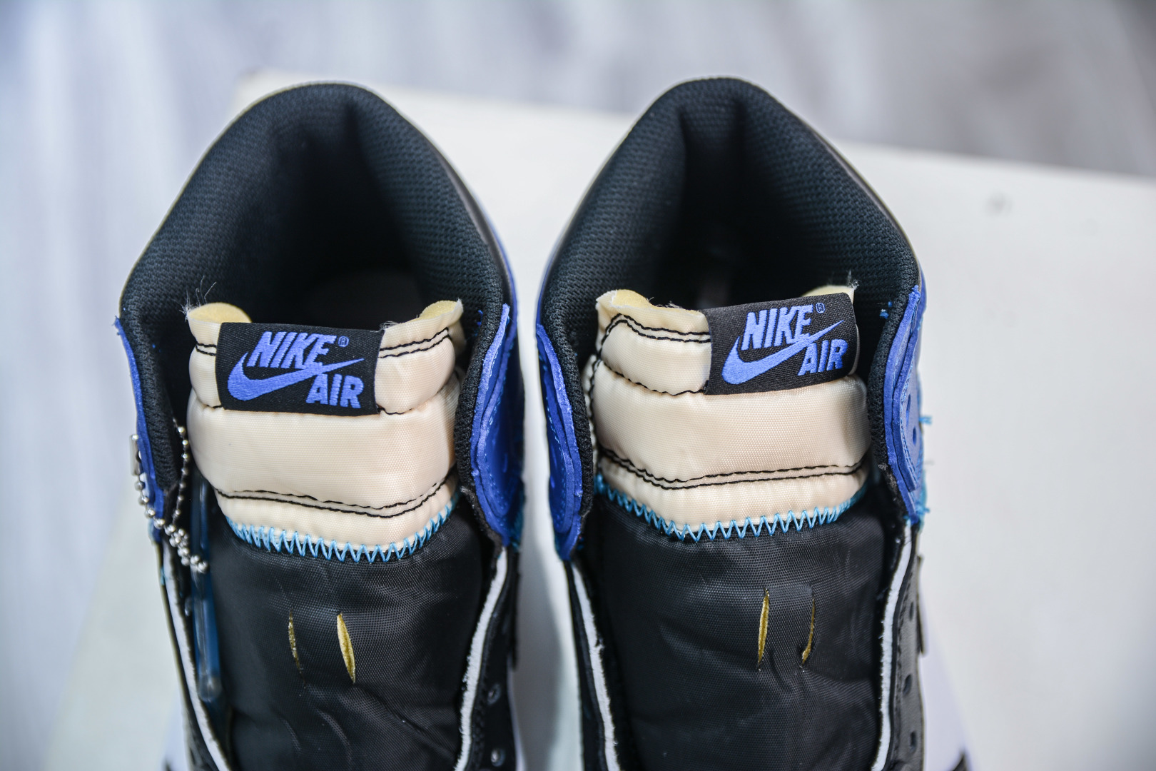 280 F版Fragment Design x Union x Air Jordan AJ1 Retro High NRG 三方联名四色拼接闪电黑白蓝 DZ5485-041