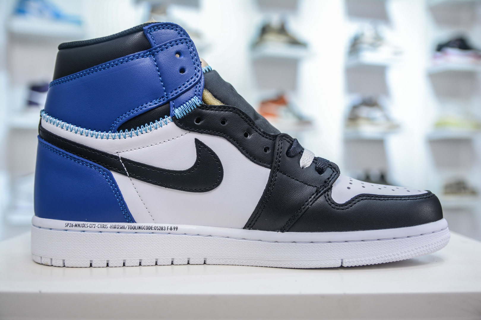280 F版Fragment Design x Union x Air Jordan AJ1 Retro High NRG 三方联名四色拼接闪电黑白蓝 DZ5485-041