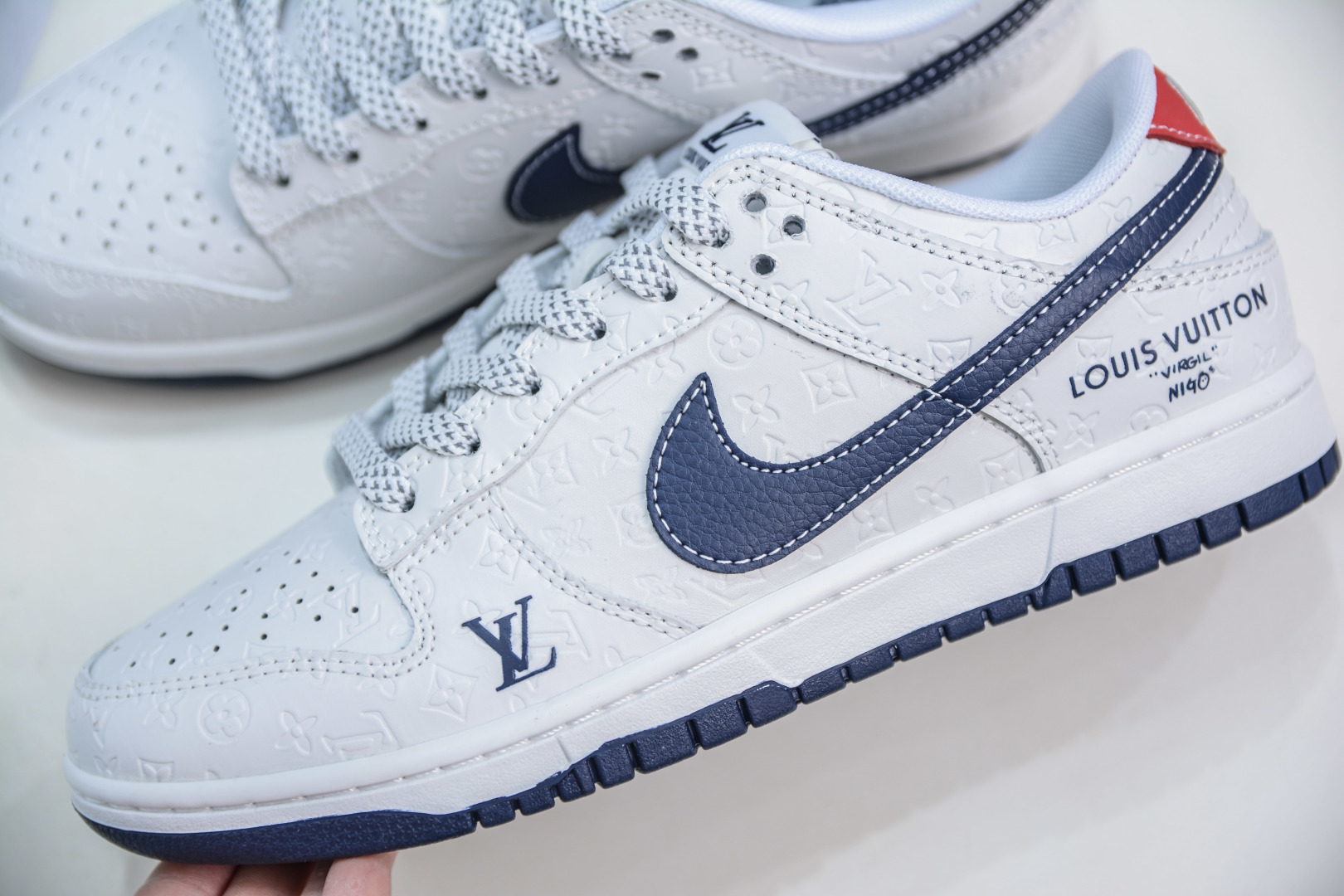 Nike SB Dunk Low x Louis Vuitton White Blue Red - Premium Quality 7 cmp i1747156880501 281 0 6