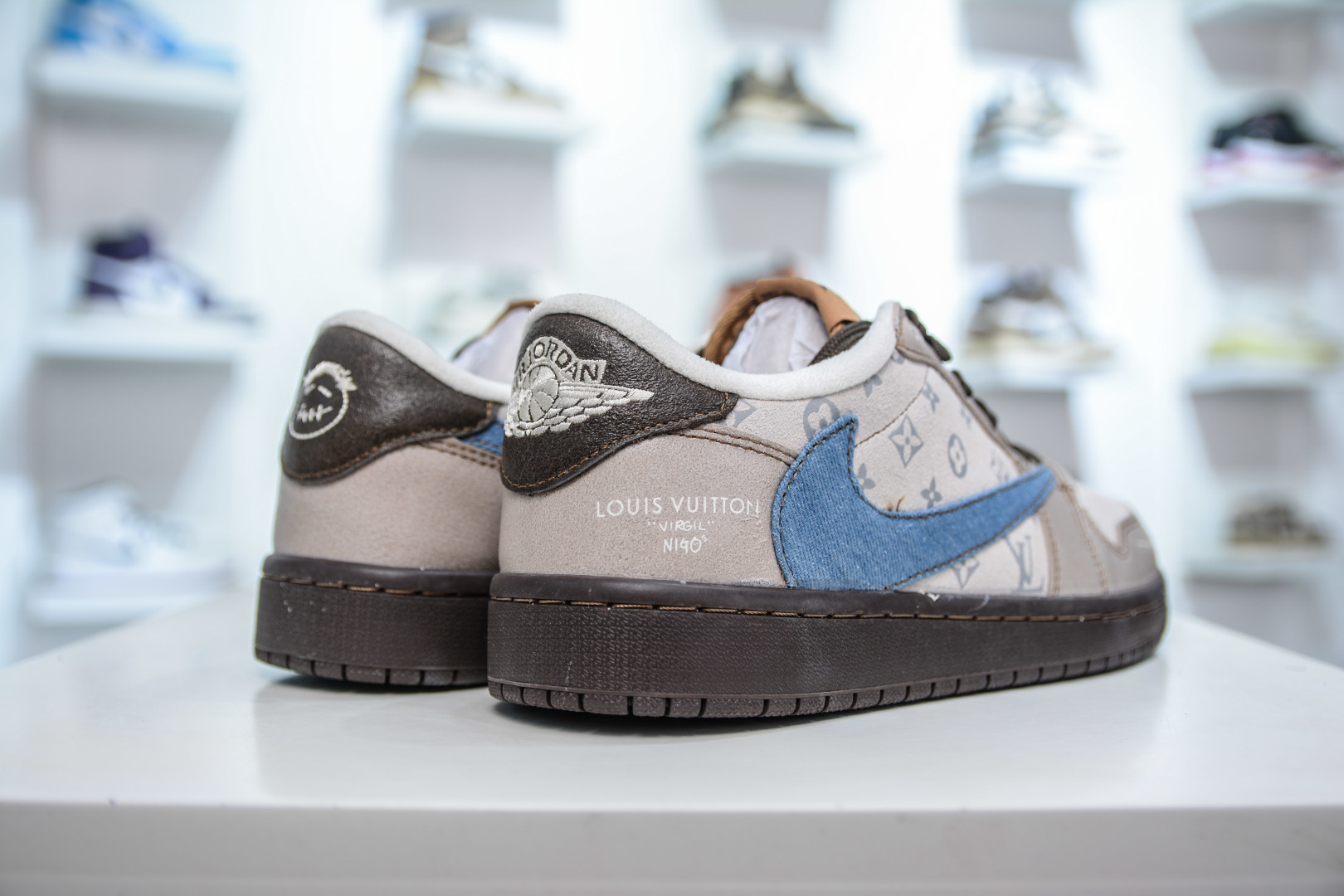 TS x Air Jordan x Louis Vuitton Air Jordan 1 Low Blue Grey Brown 6 cmp i1747157450998 9263 0 5