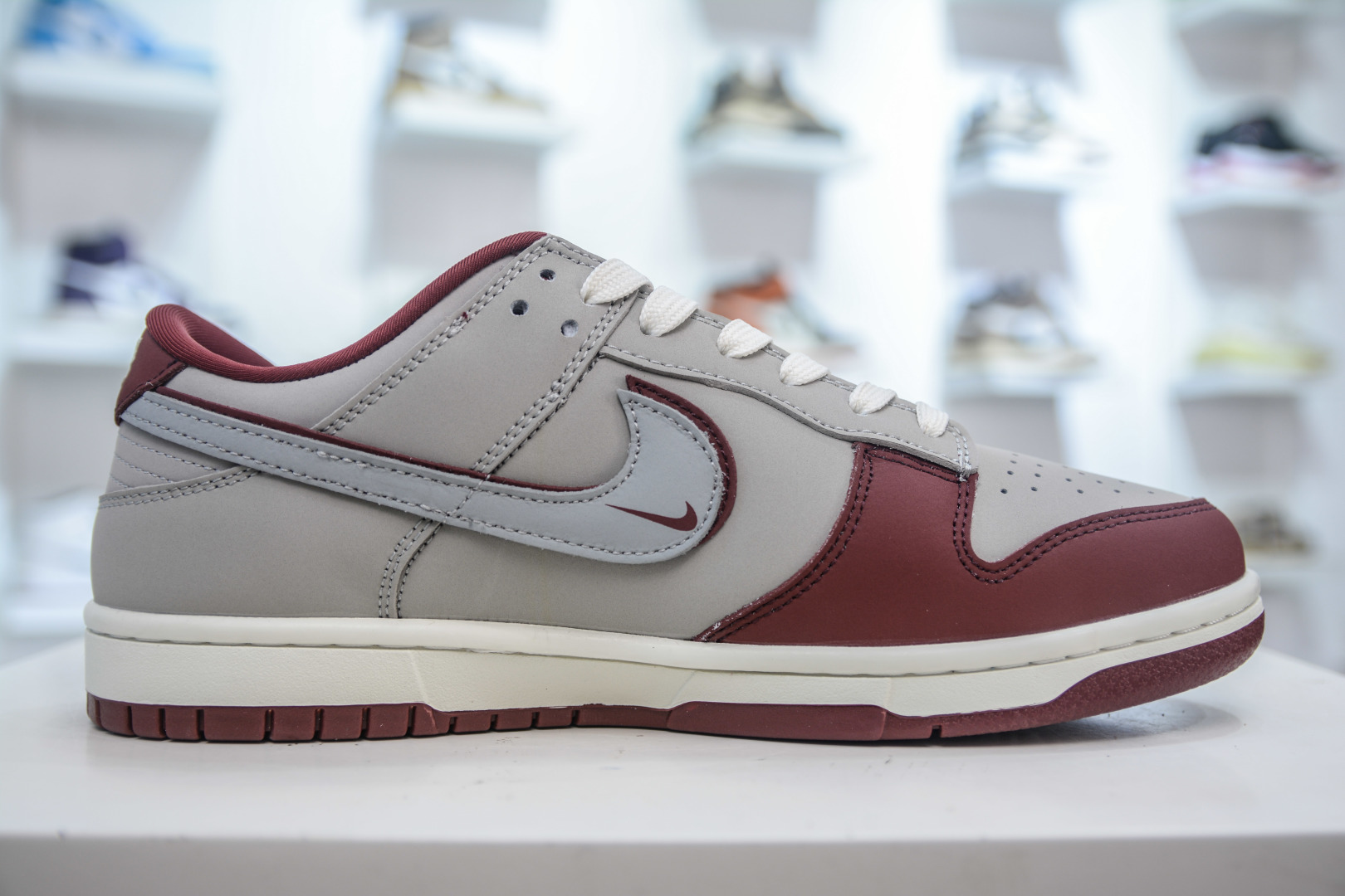 Nike SB Dunk Low x Gucci Collab - Grey Maroon Designer Sneakers 3 cmp i1752507184505 7955 0 2
