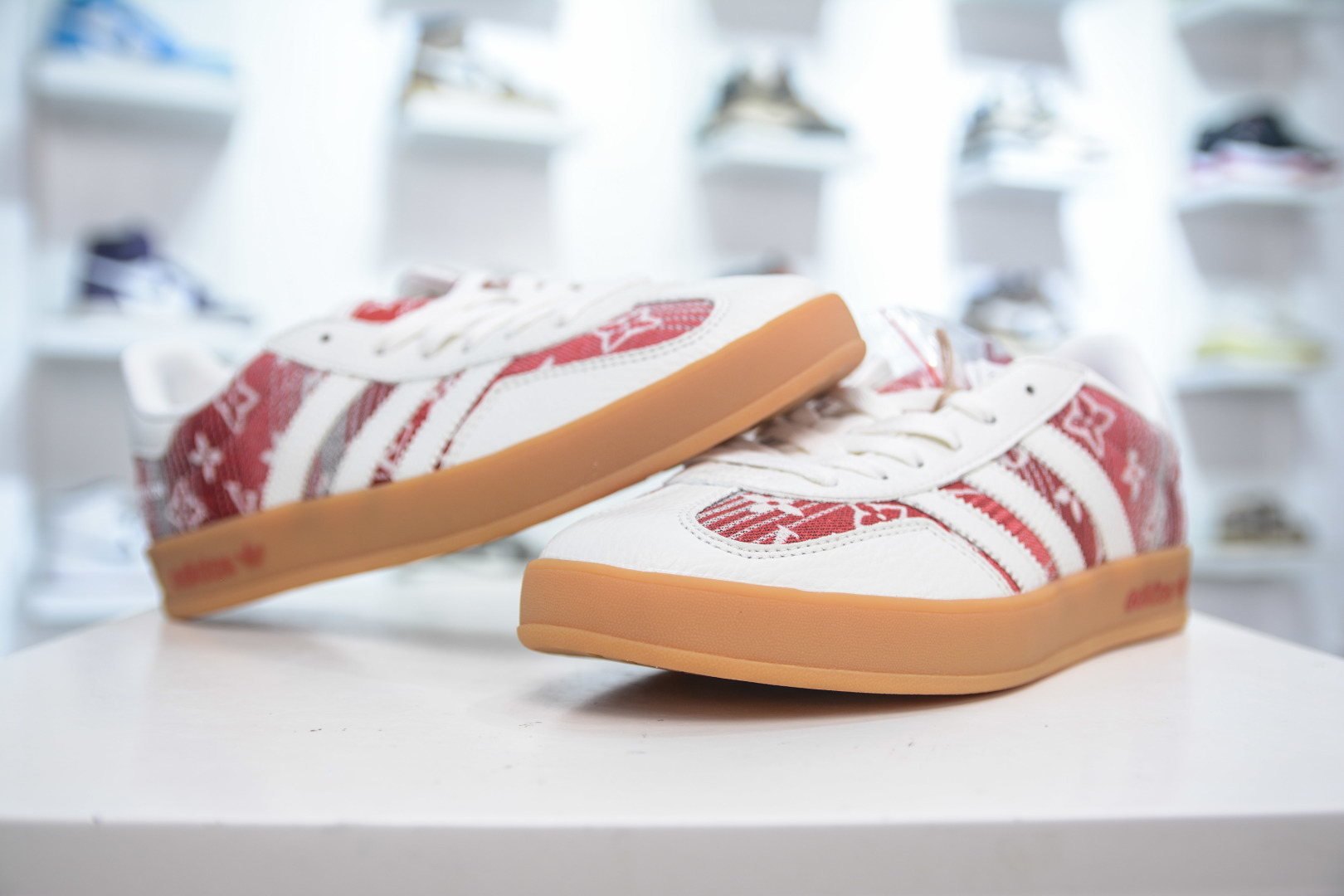 SAMBA OG x Louis Vuitton LV联名-白灰红牛仔 SC9207-734