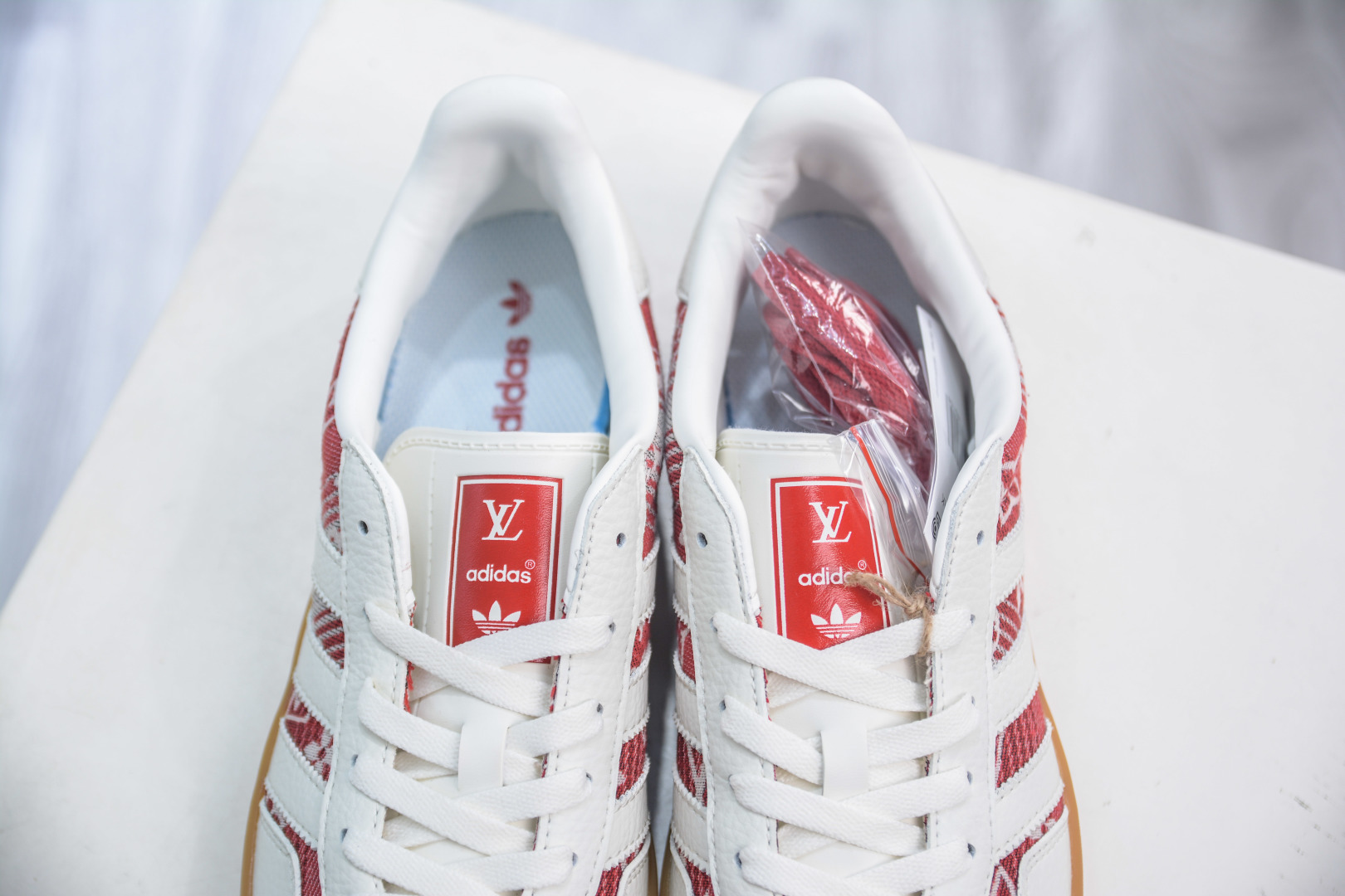 SAMBA OG x Louis Vuitton LV联名-白灰红牛仔 SC9207-734