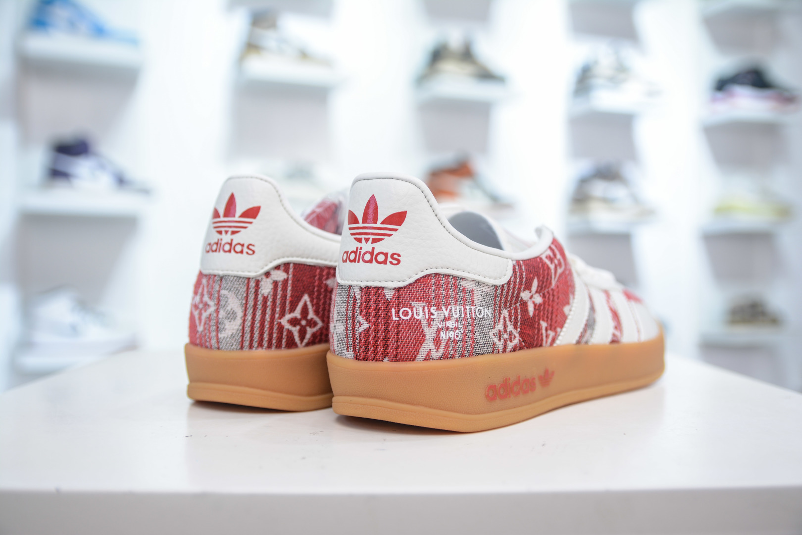 SAMBA OG x Louis Vuitton LV联名-白灰红牛仔 SC9207-734