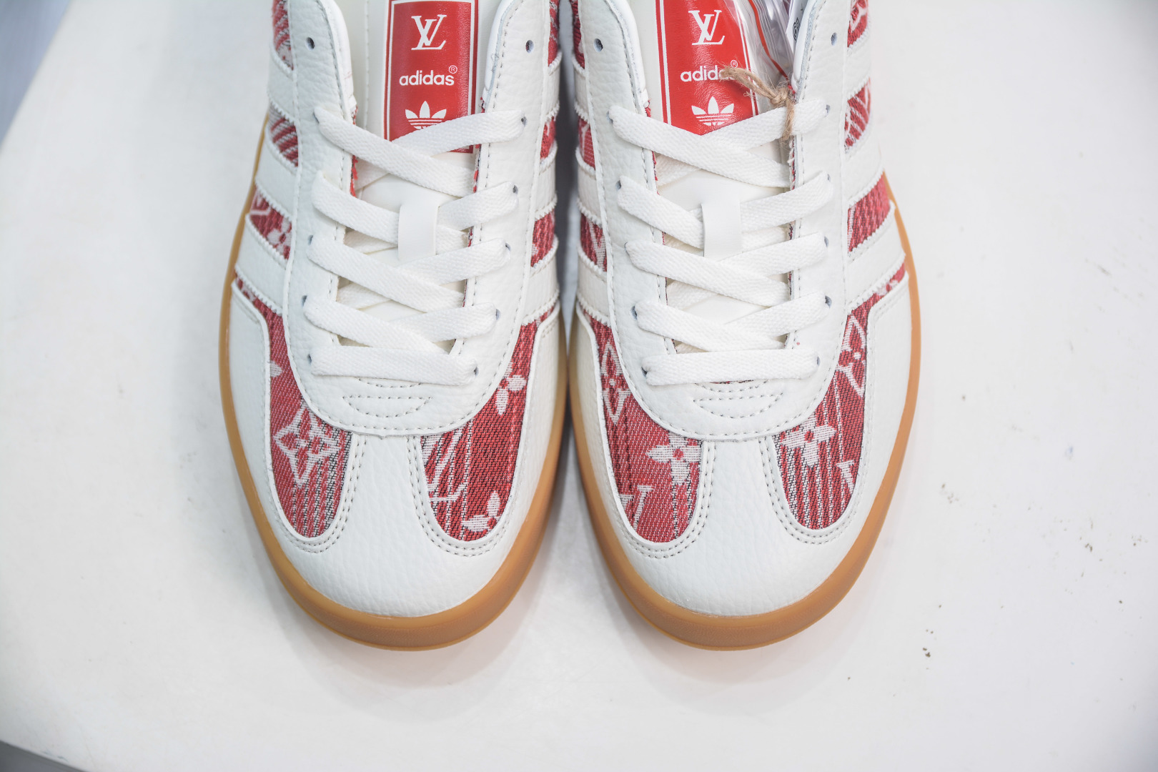 SAMBA OG x Louis Vuitton LV联名-白灰红牛仔 SC9207-734