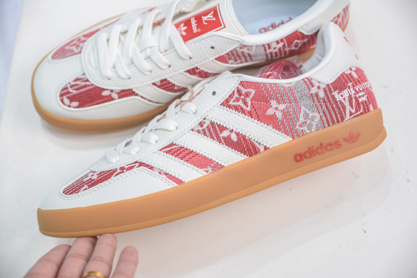 SAMBA OG x Louis Vuitton LV联名-白灰红牛仔 SC9207-734