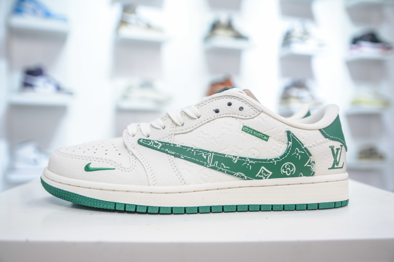 270 Air Jordan AJ1 Low X Louis Vuitton 低帮联名LV-白绿 XS2025-064