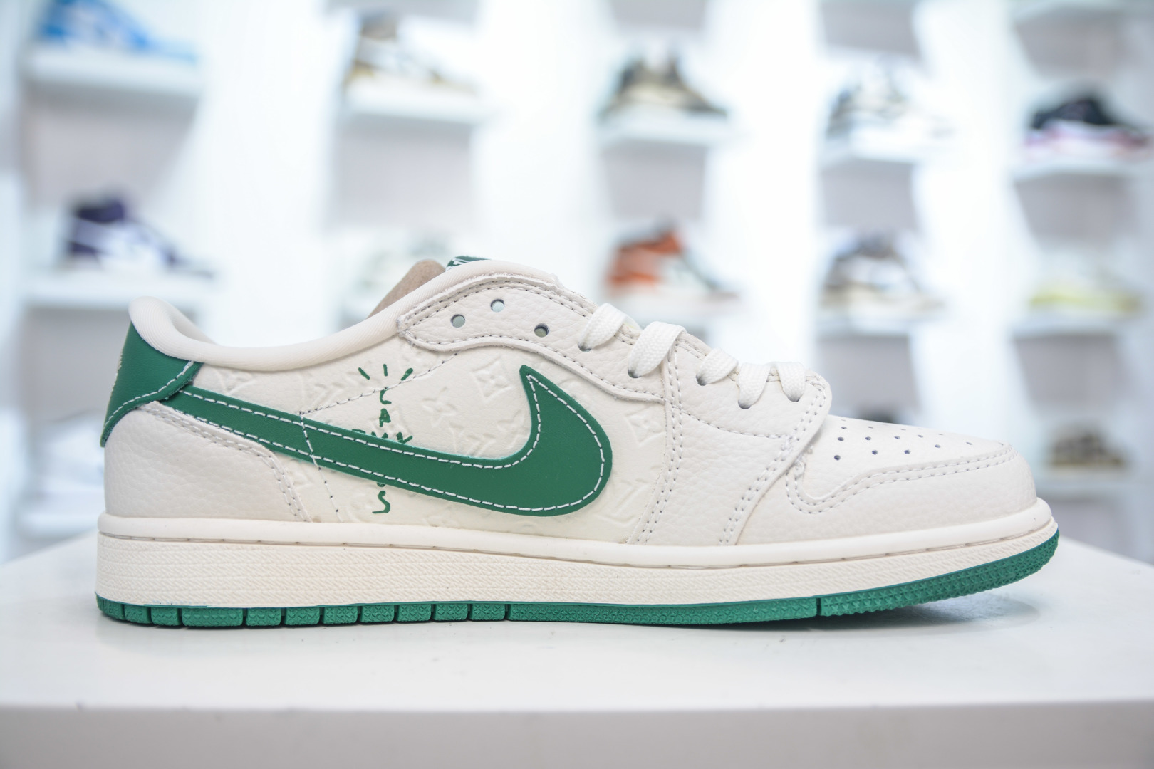 270 Air Jordan AJ1 Low X Louis Vuitton 低帮联名LV-白绿 XS2025-064